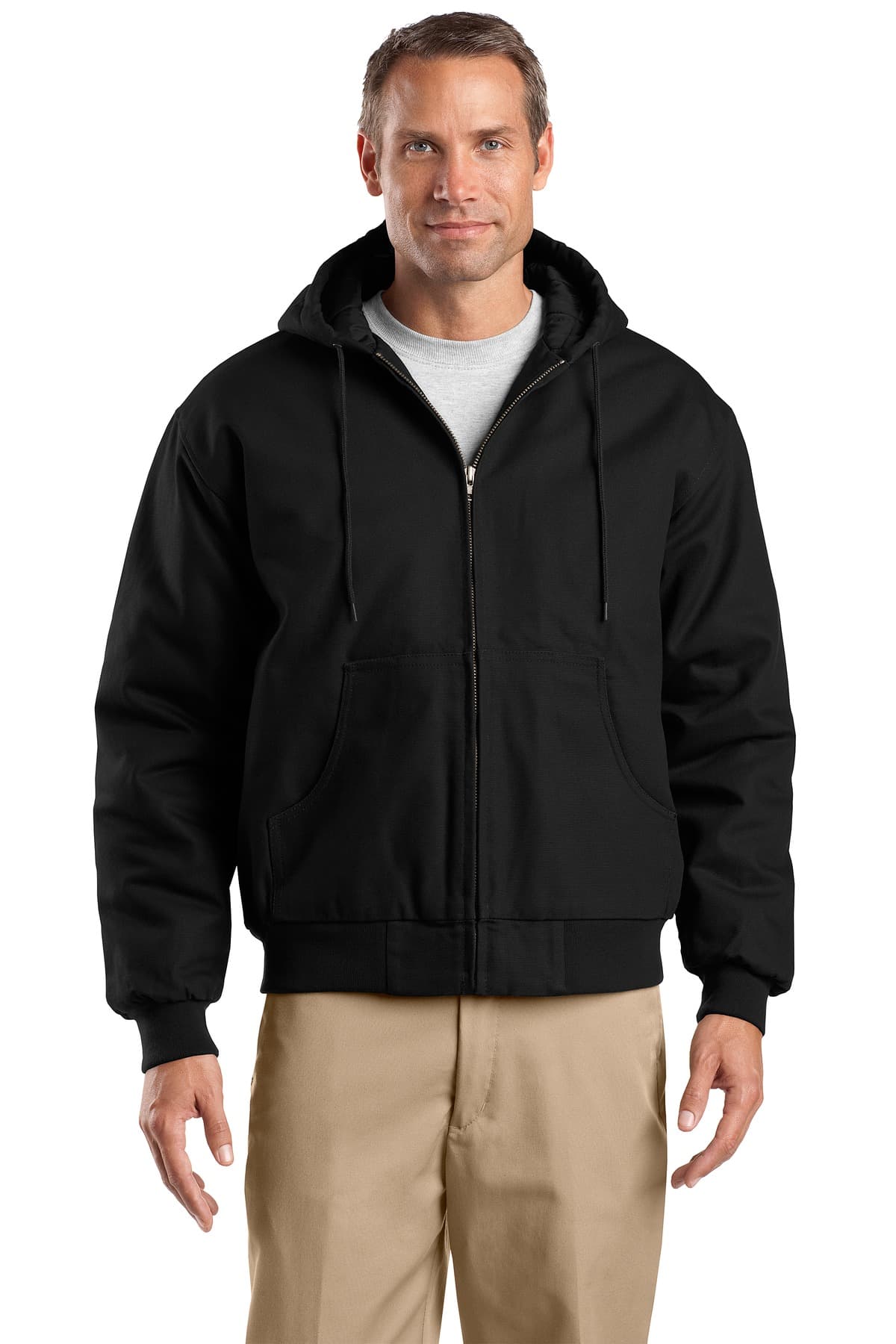 CornerStone ® Tall Duck Cloth Hooded Work Jacket. TLJ763H thumbnail 2