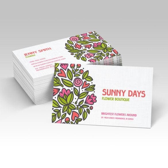 Linen Uncoated Business Cards - Image 1