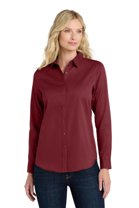 Port Authority ® Women's Long Sleeve SuperPro React ™ Twill Shirt. LW808