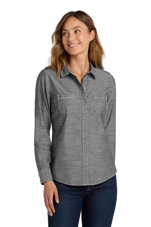 Port Authority ® Women's Slub Chambray Shirt. LW380