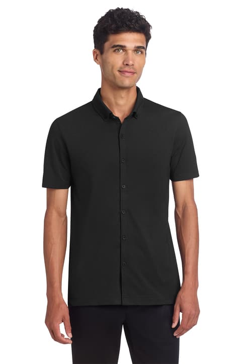 Mercer+Mettle ® Stretch Pique Full-Button Polo MM1006