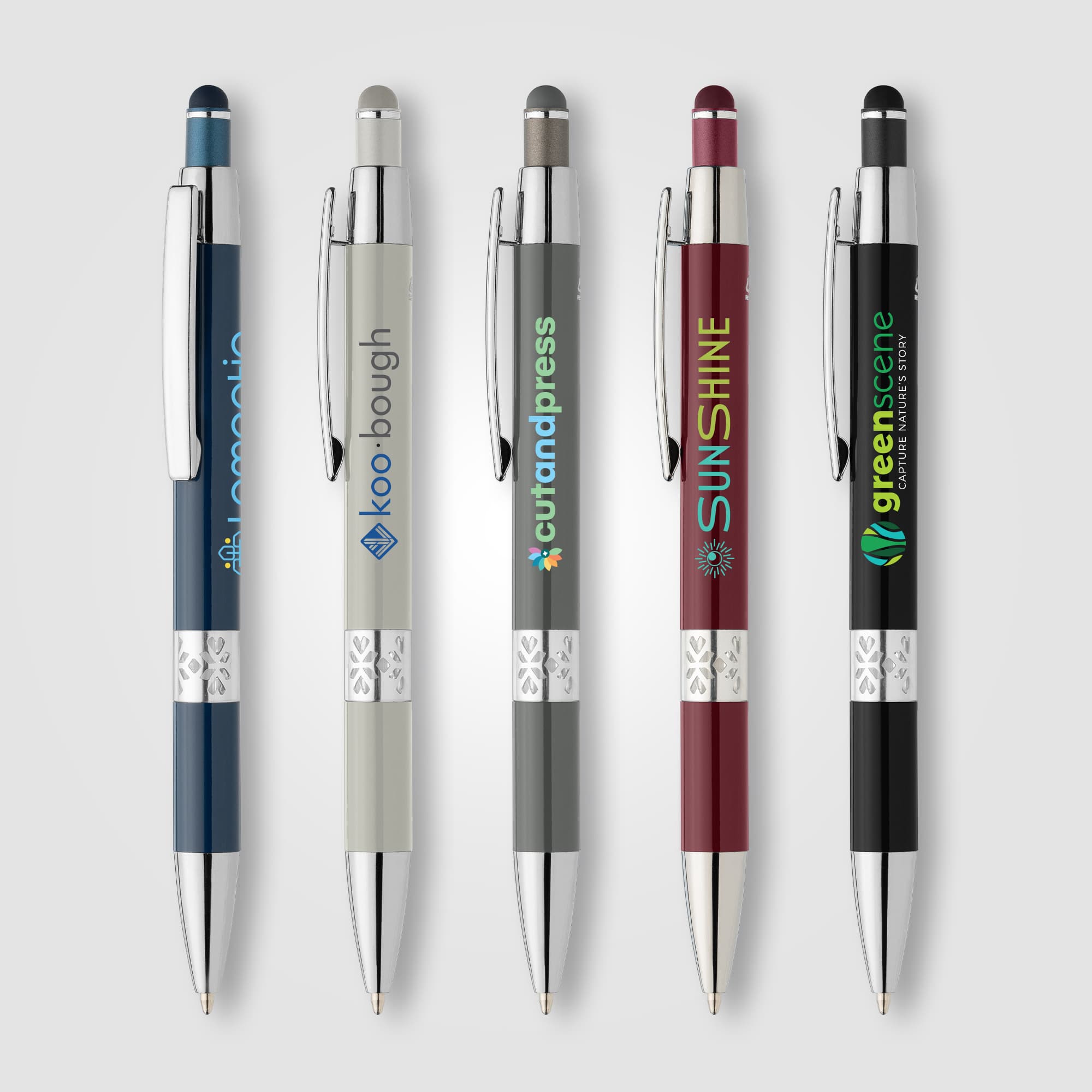 Adorn Recycled Aluminum Chrome Trim Stylus Pen