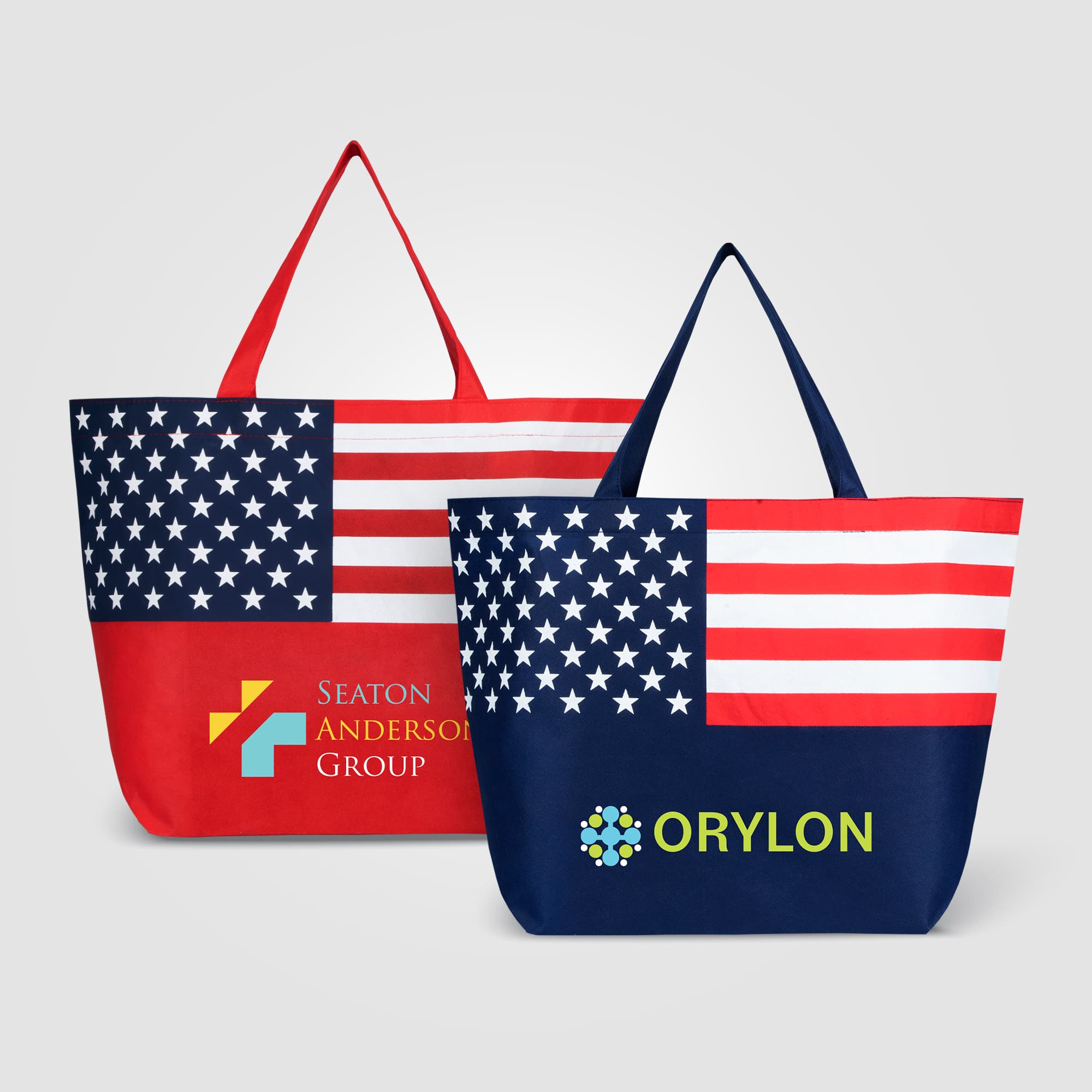 American Flag Non-Woven Tote Bag - Image 1