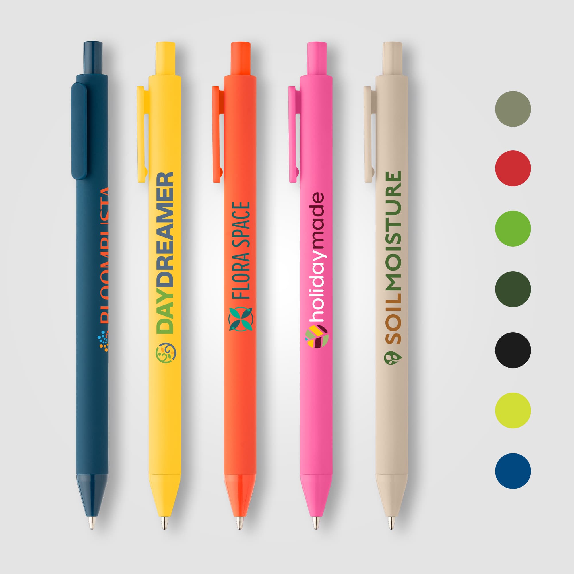 Bloom Recycled Plastic Retractable Soft Touch Pen