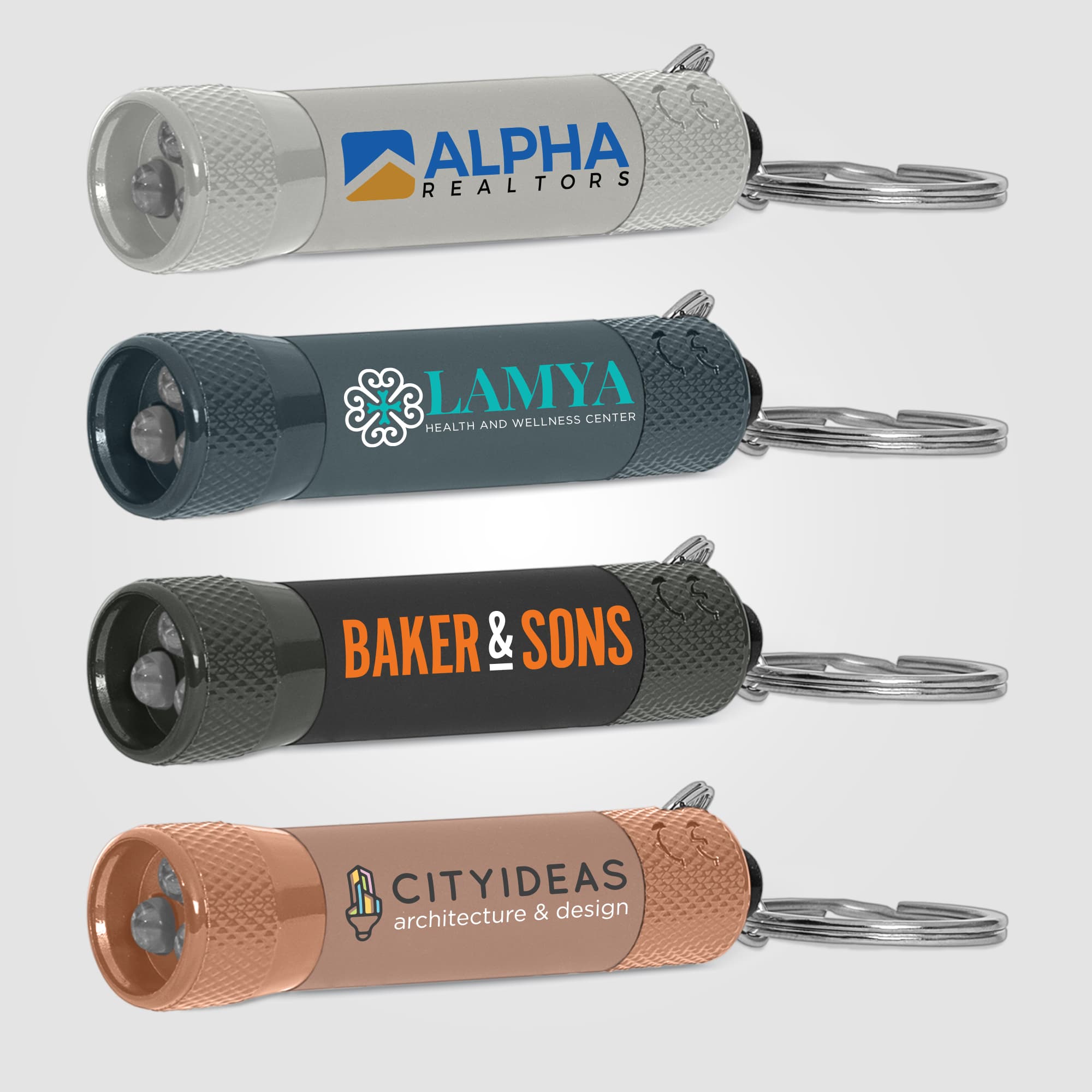 Chroma Softy Monochrome Metallic - LED Flashlight with Keyring