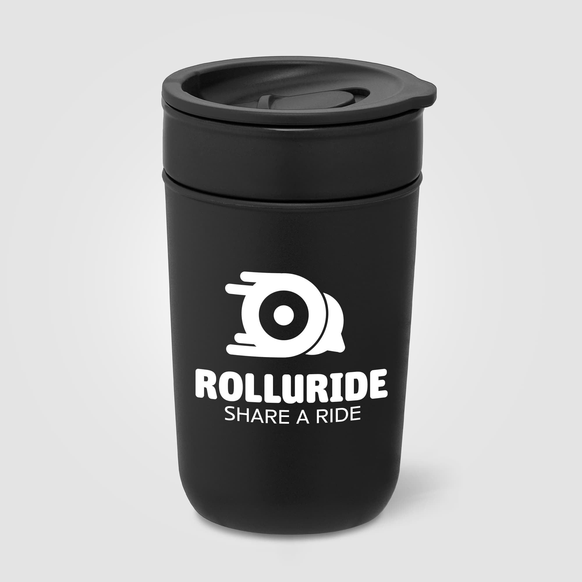 Danube - 12 oz. Ceramic Tumbler with Recycled Plastic Exterior & Lid - Image 1