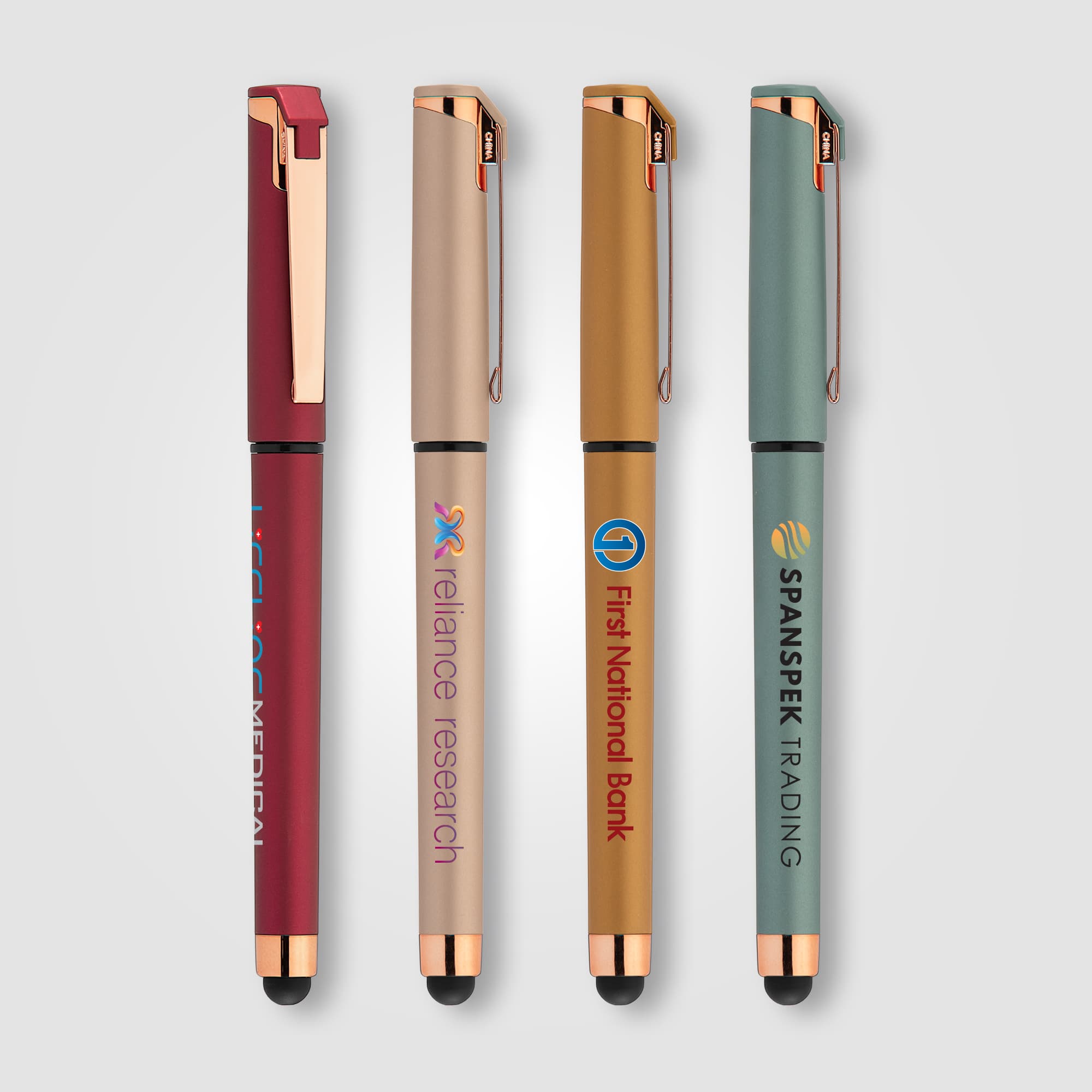Islander Softy Rose Gold Metallic Designer Gel Pen with Stylus