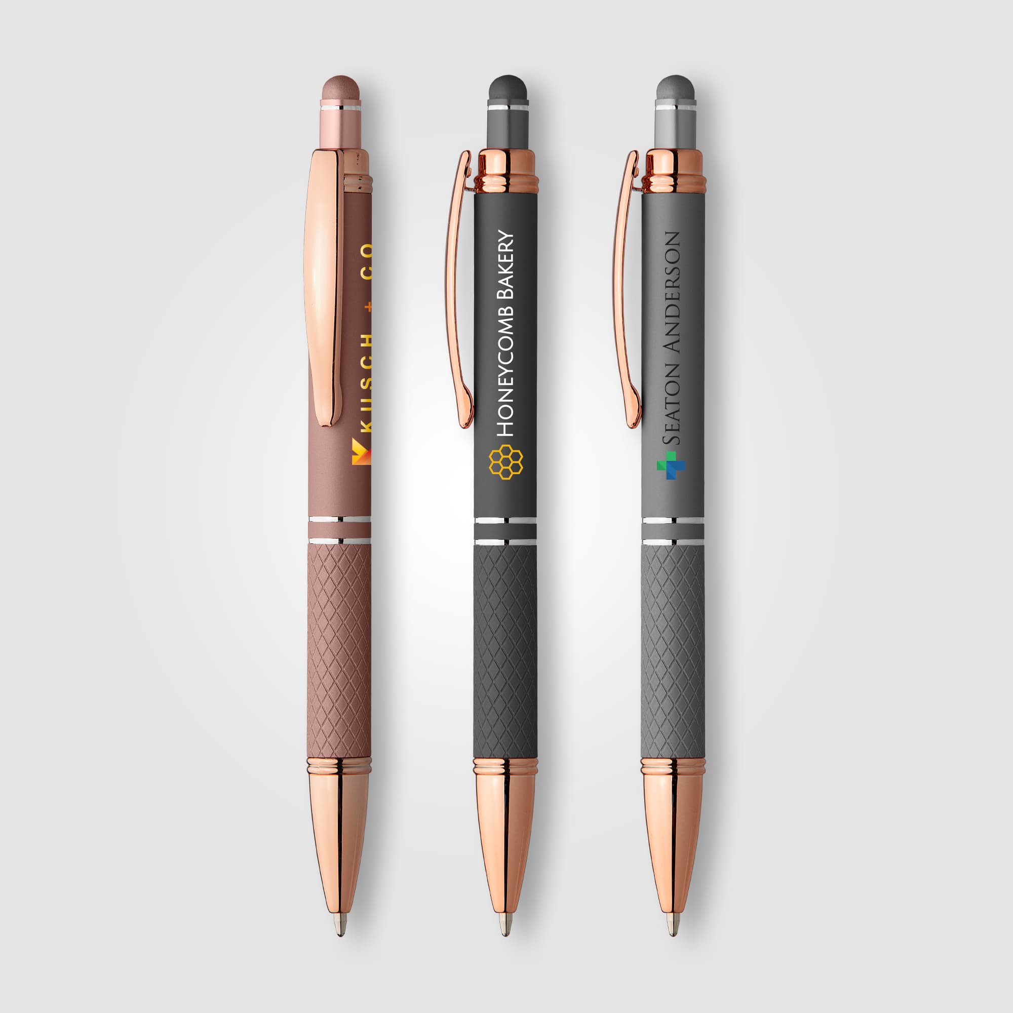 Phoenix Softy Rose Gold Metallic Pen with Stylus