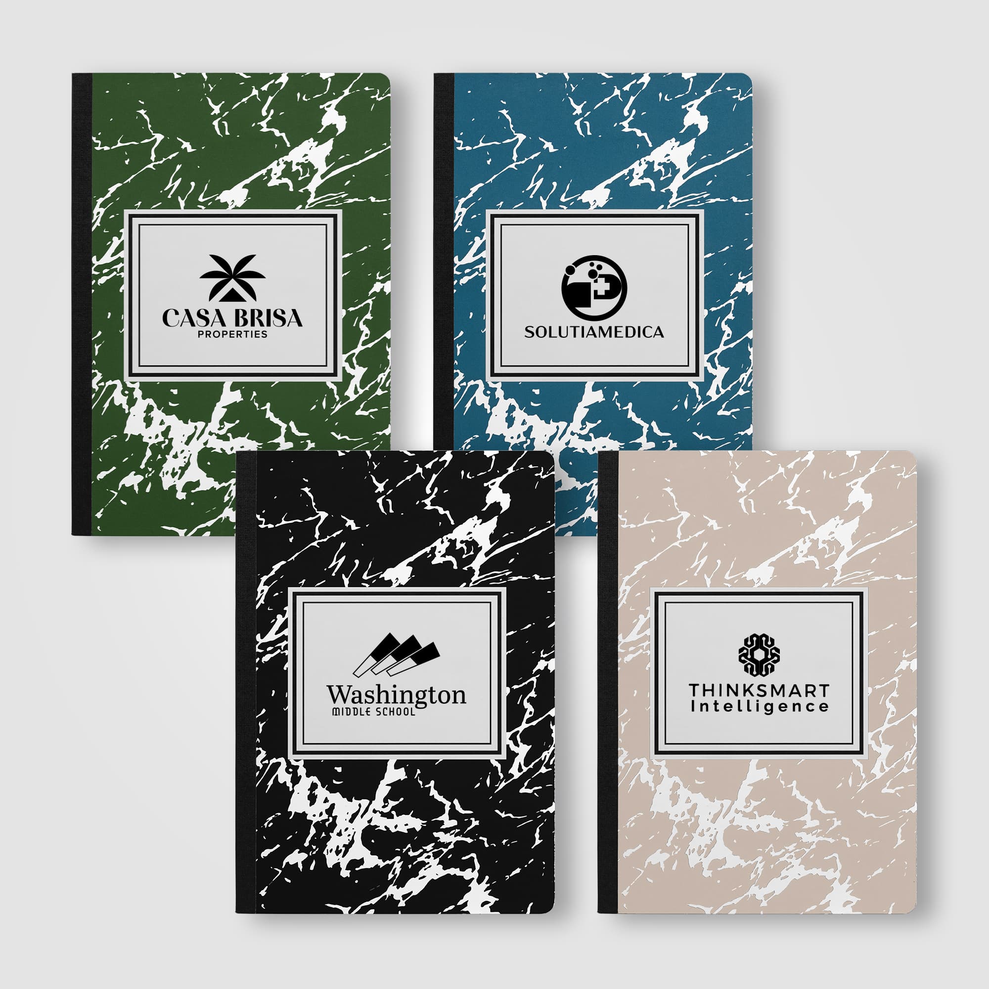 Slate FSC Paper Marble Hardcover Composition Notebook – A5