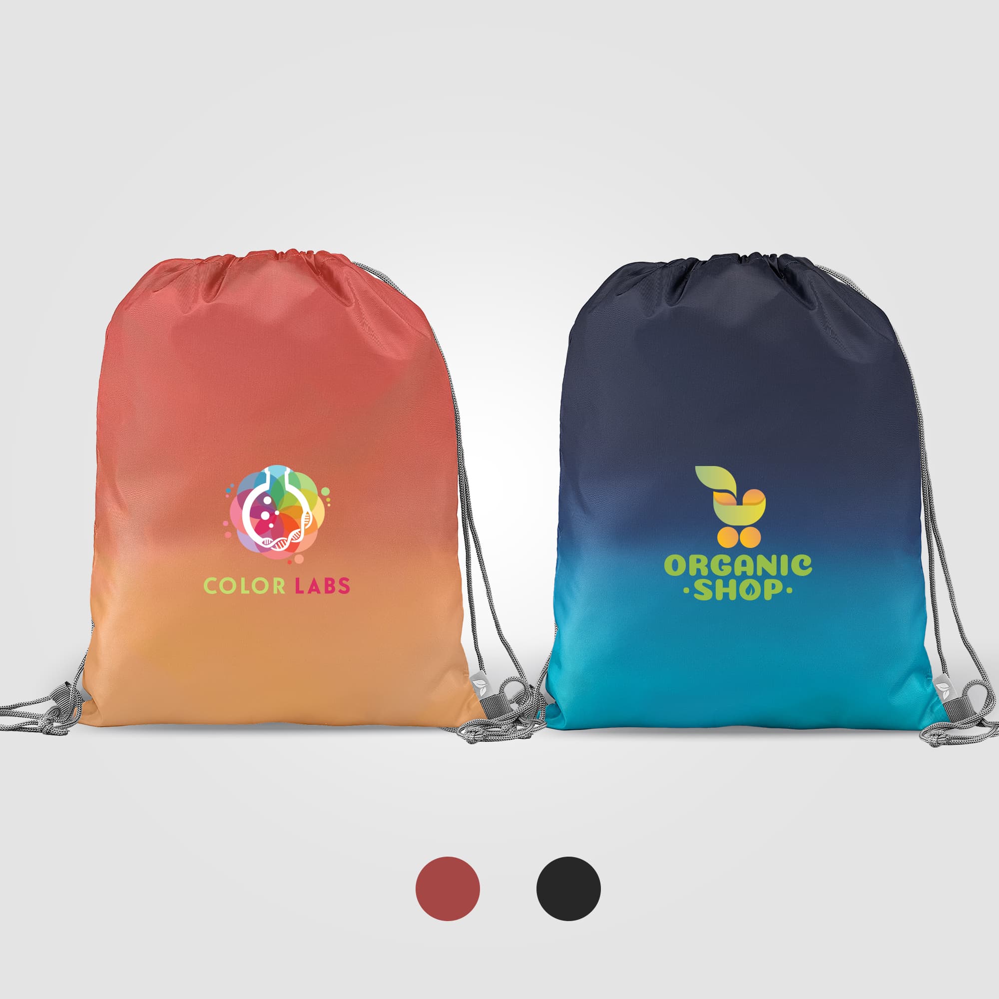 Vilda 210D Polyester Ombre Drawstring Bag - 6L - Image 1