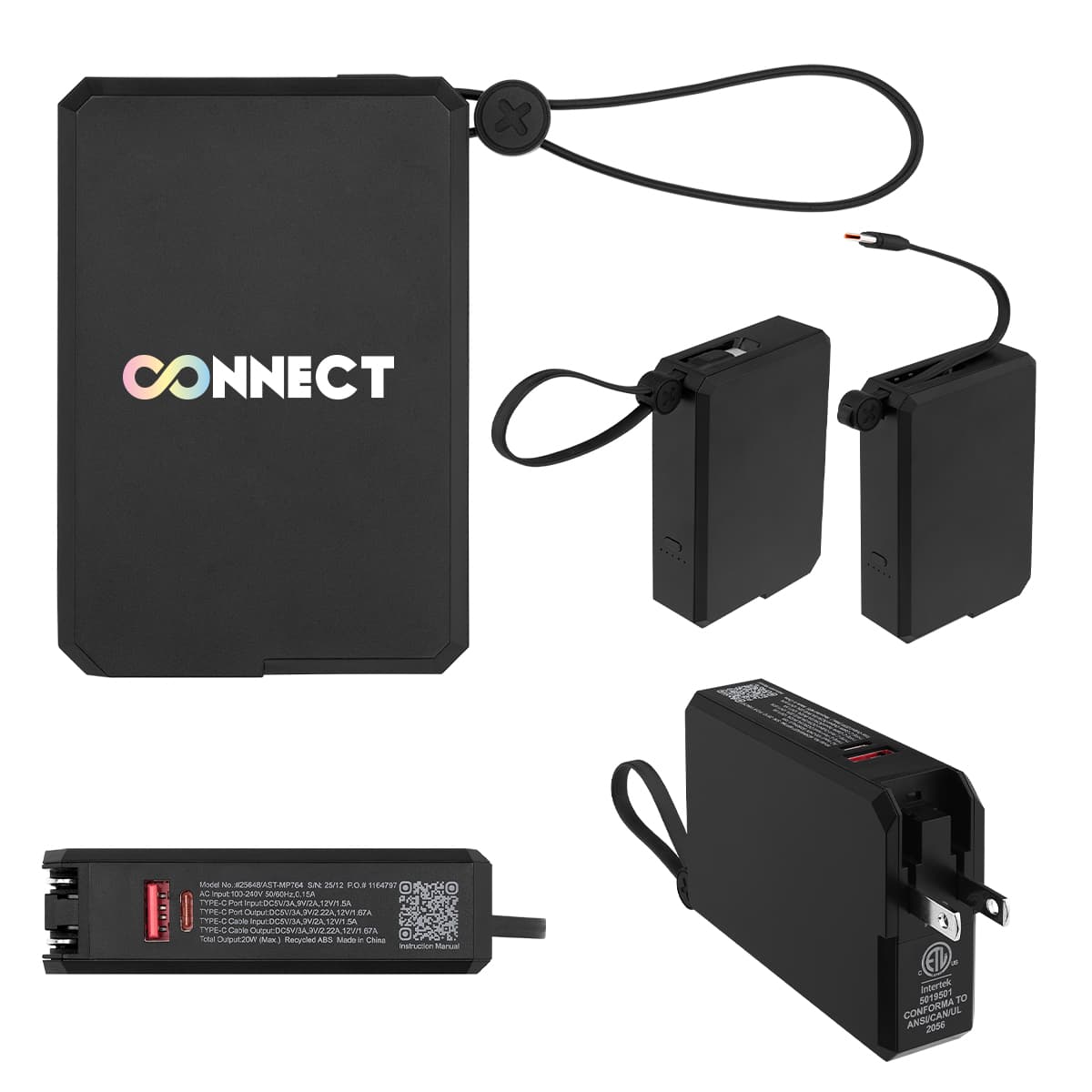 10,000 mAh A/C & Type-C Power Bank