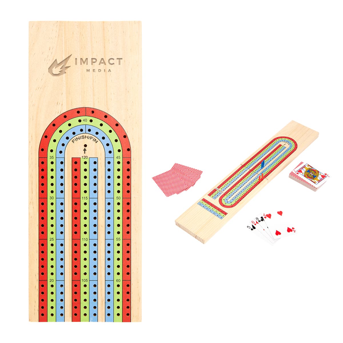 3-Track Travel Cribbage Game