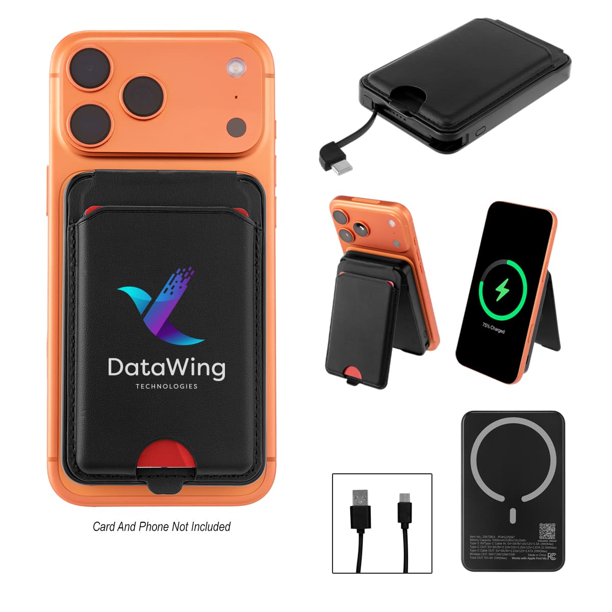5,000 mAh Mag Max Charger & Card Wallet