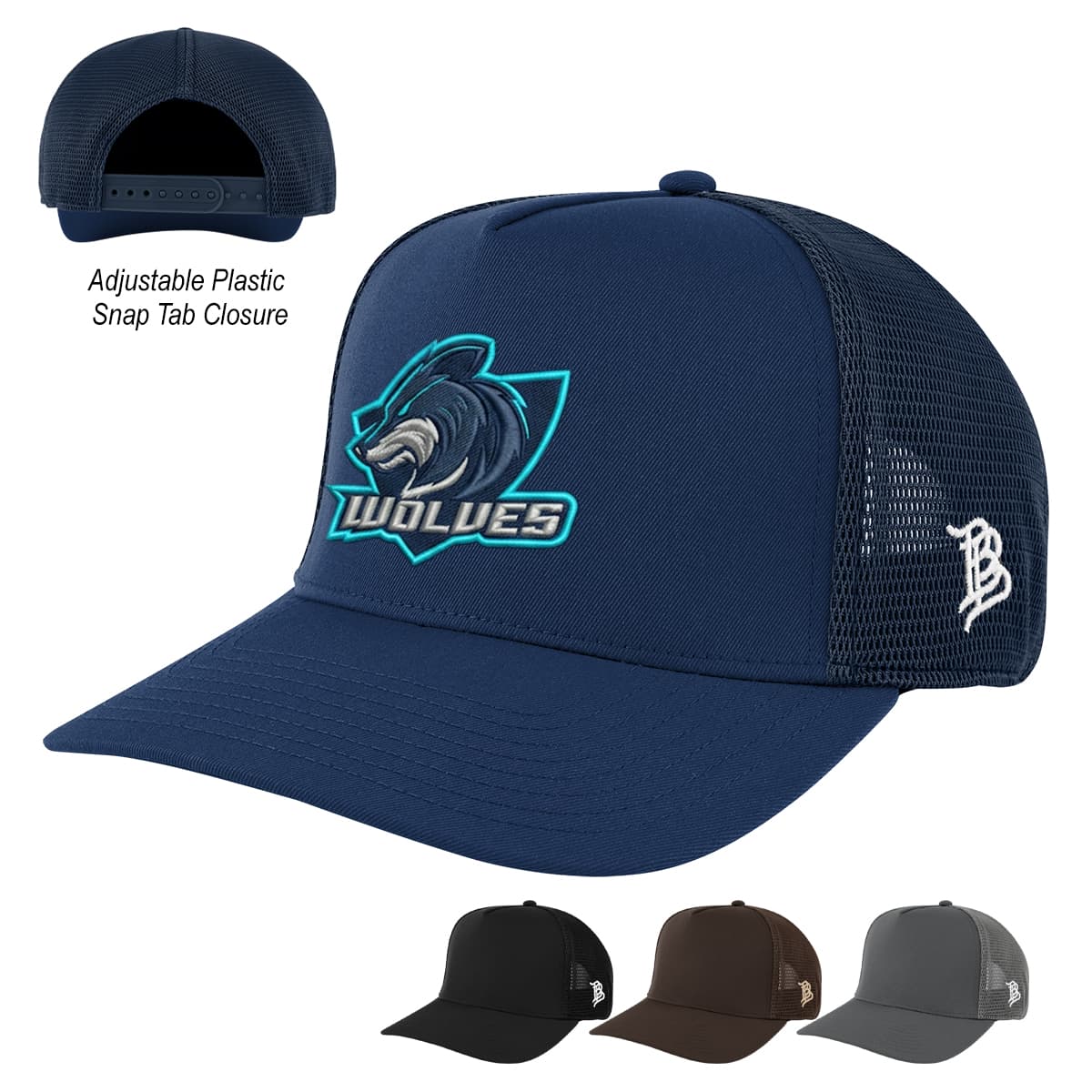 Branded Bills 545-02T Bare Curved Trucker Cap
