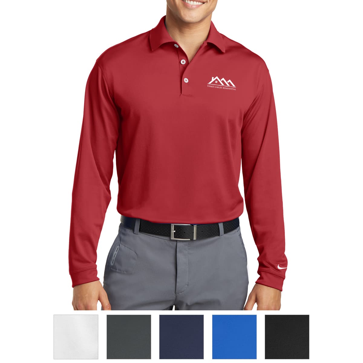 Nike Tall Long Sleeve Dri-FIT Stretch Tech Polo - Image 1