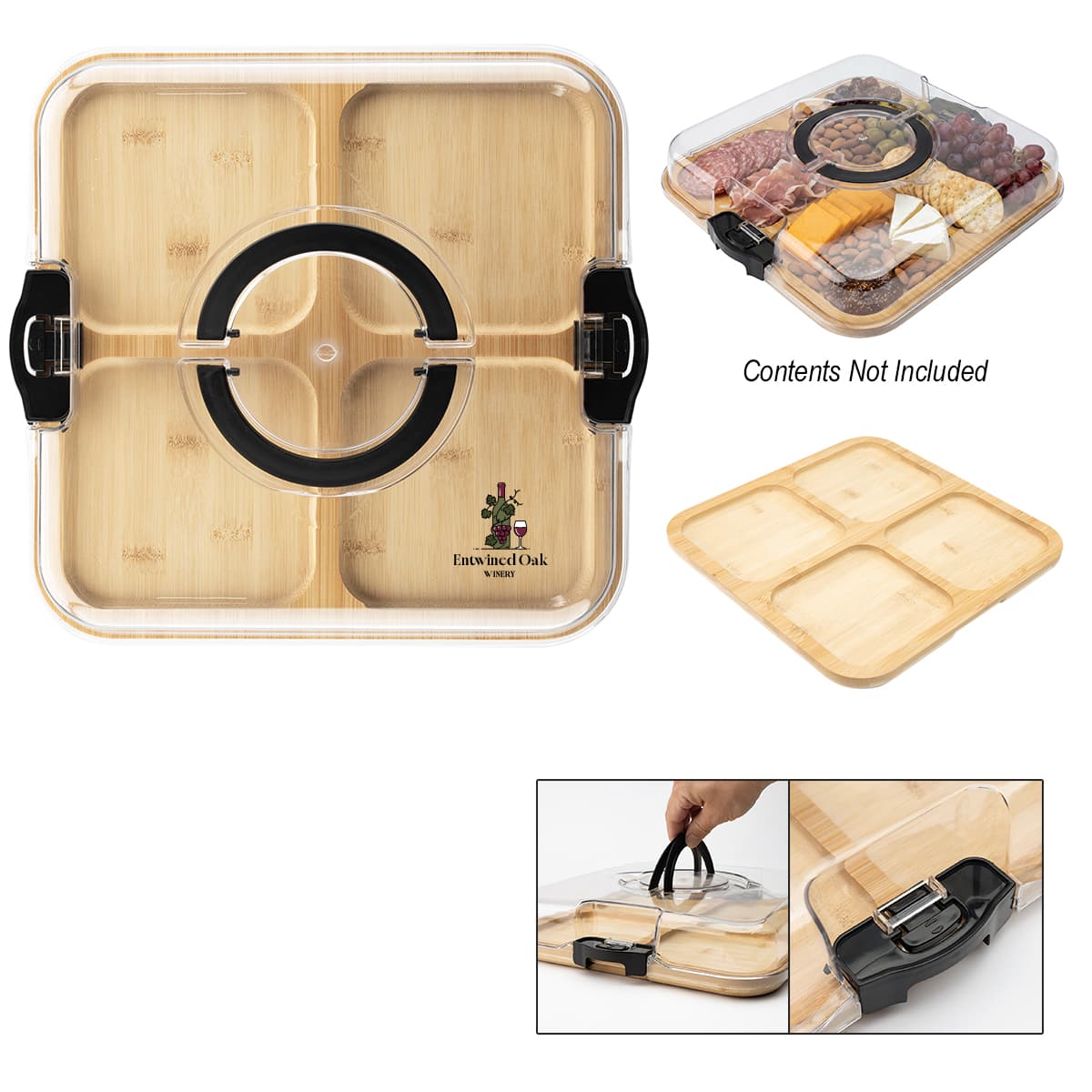 Portable Charcuterie Board With Lid