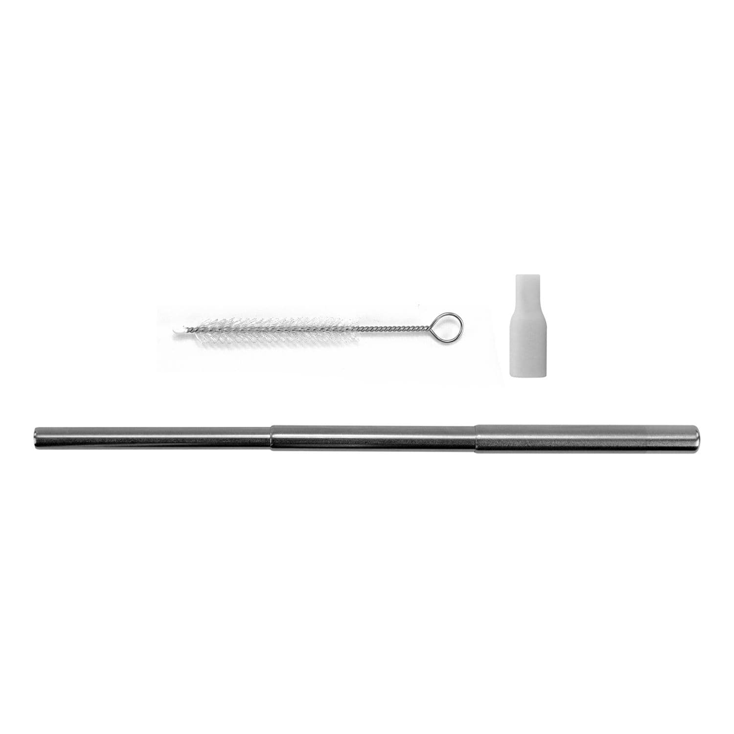 Collapsible Straw Stainless Steel Kit With Brush Cleaner - Image 1