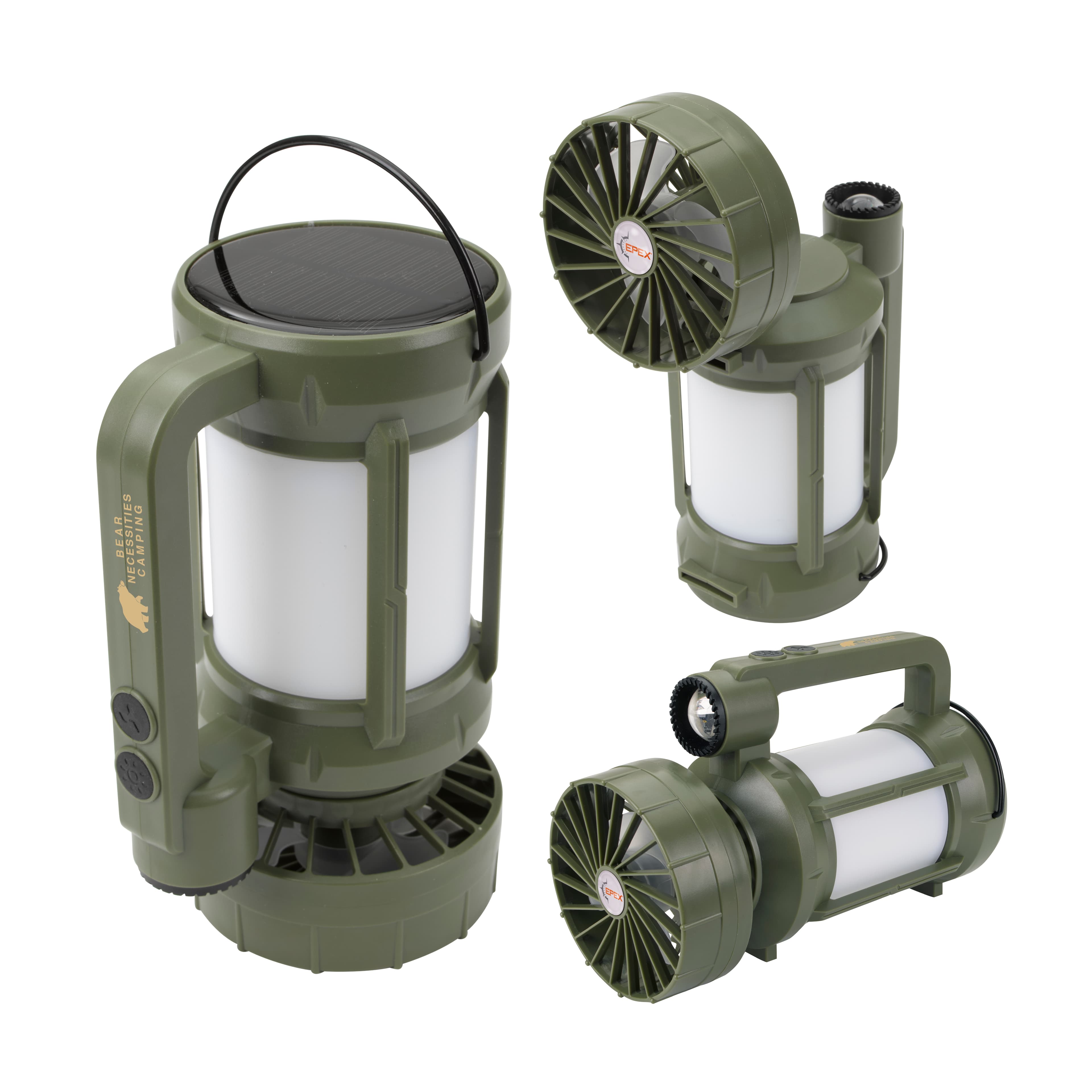 EPEX® Yuma Rechargeable Solar Camping Lantern and Fan