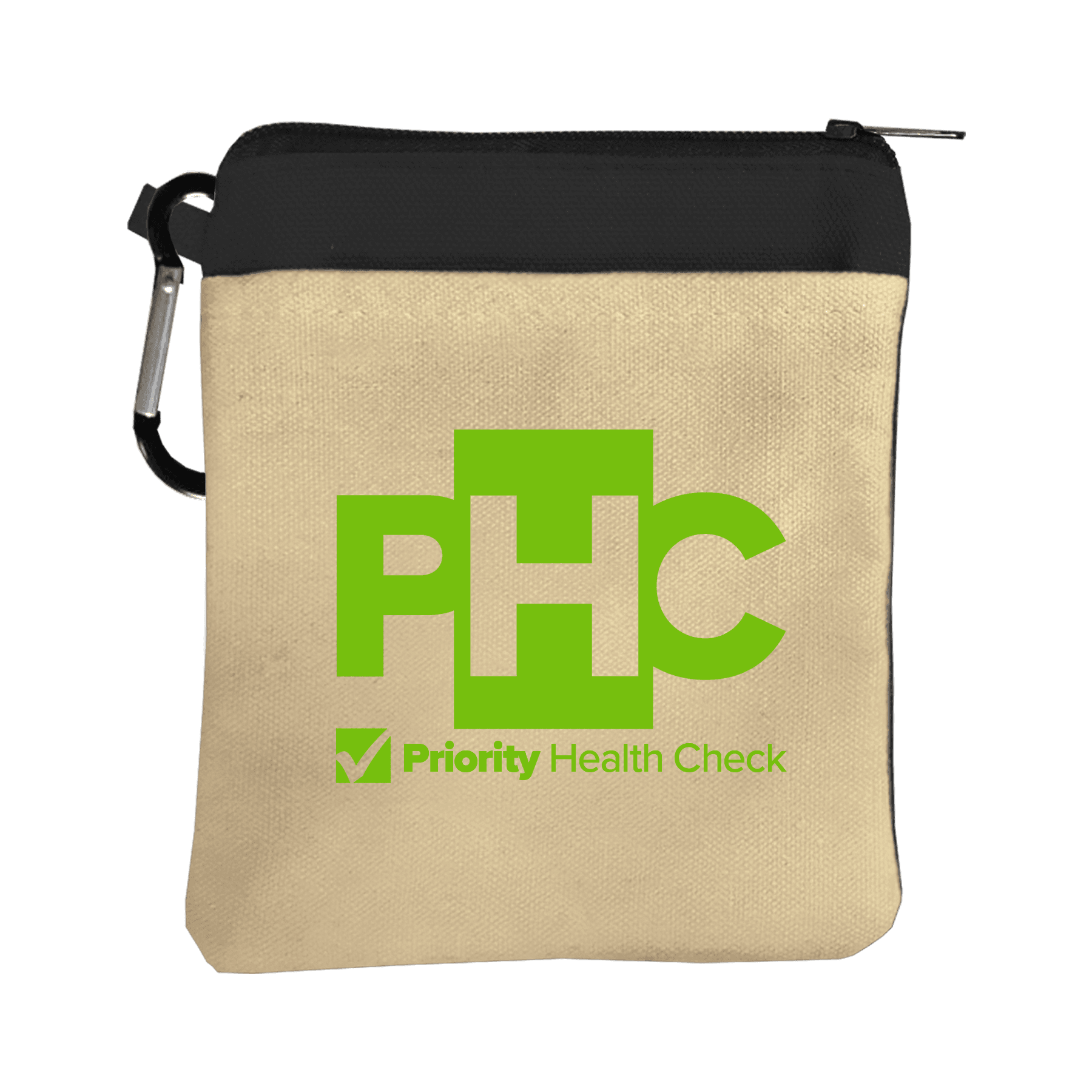 Garyline® Canvas Zipper Pouch with Carabiner