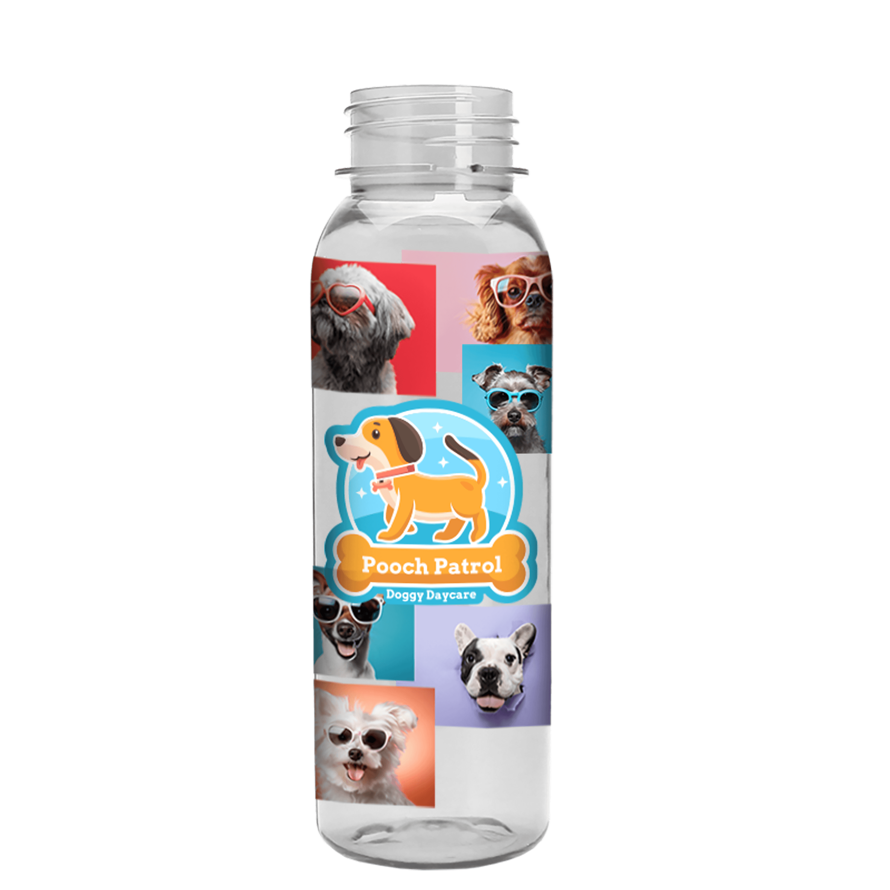 Garyline® Flat-Sided Tritan® Bottle with Tethered Lid - 24 oz.