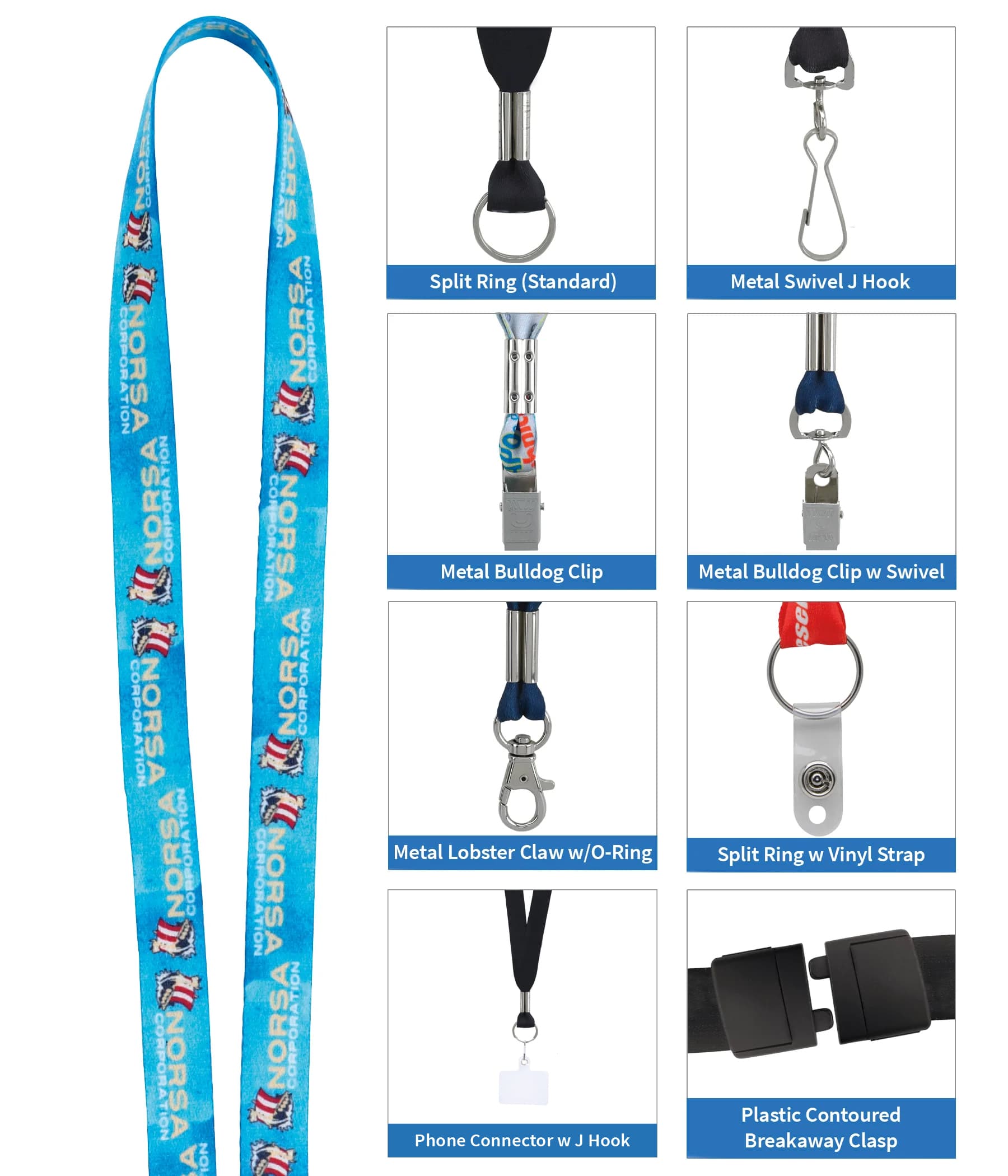 Good Value™ 1/2" RPET Fine-Print Lanyard
