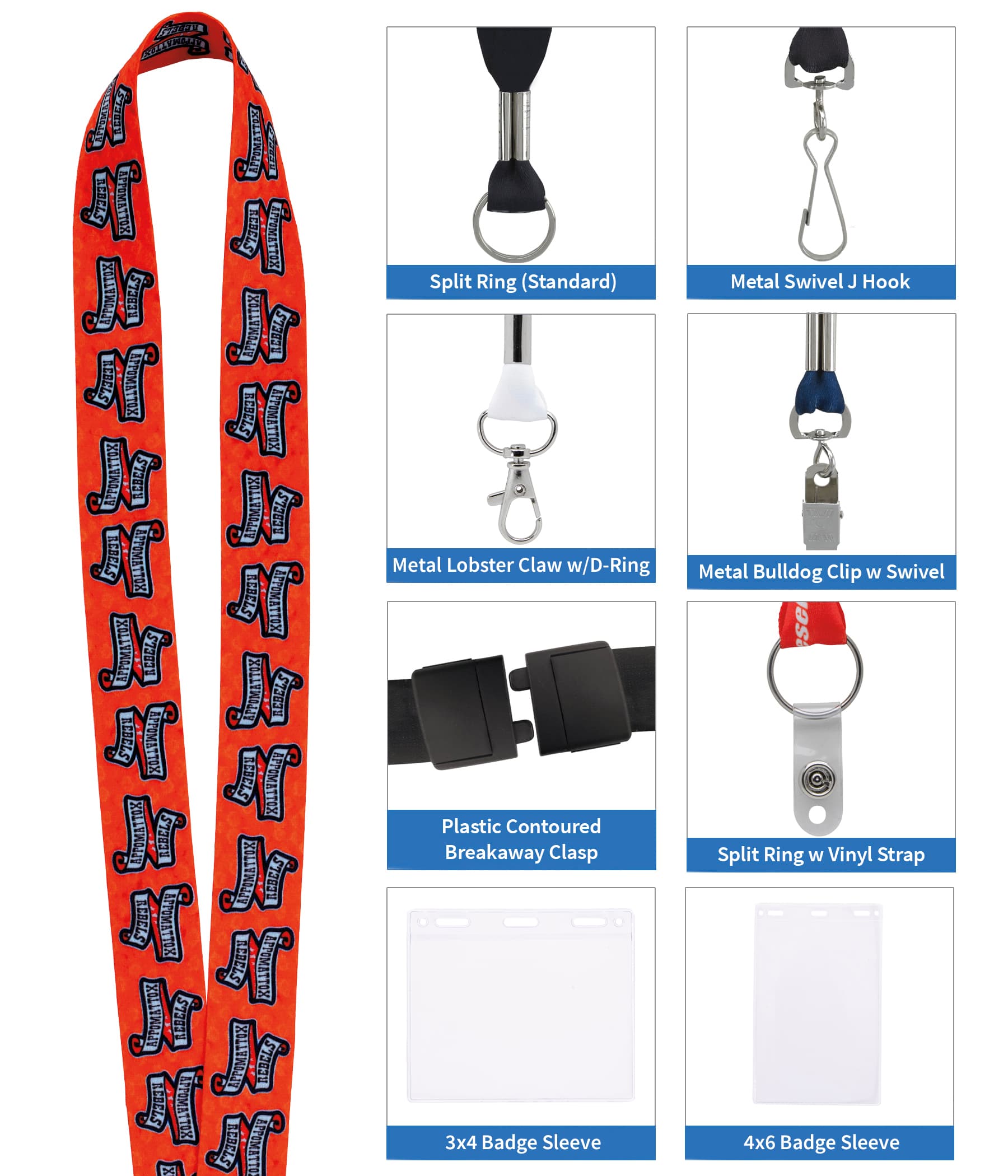 Good Value™ 1" Fine-Print Lanyard