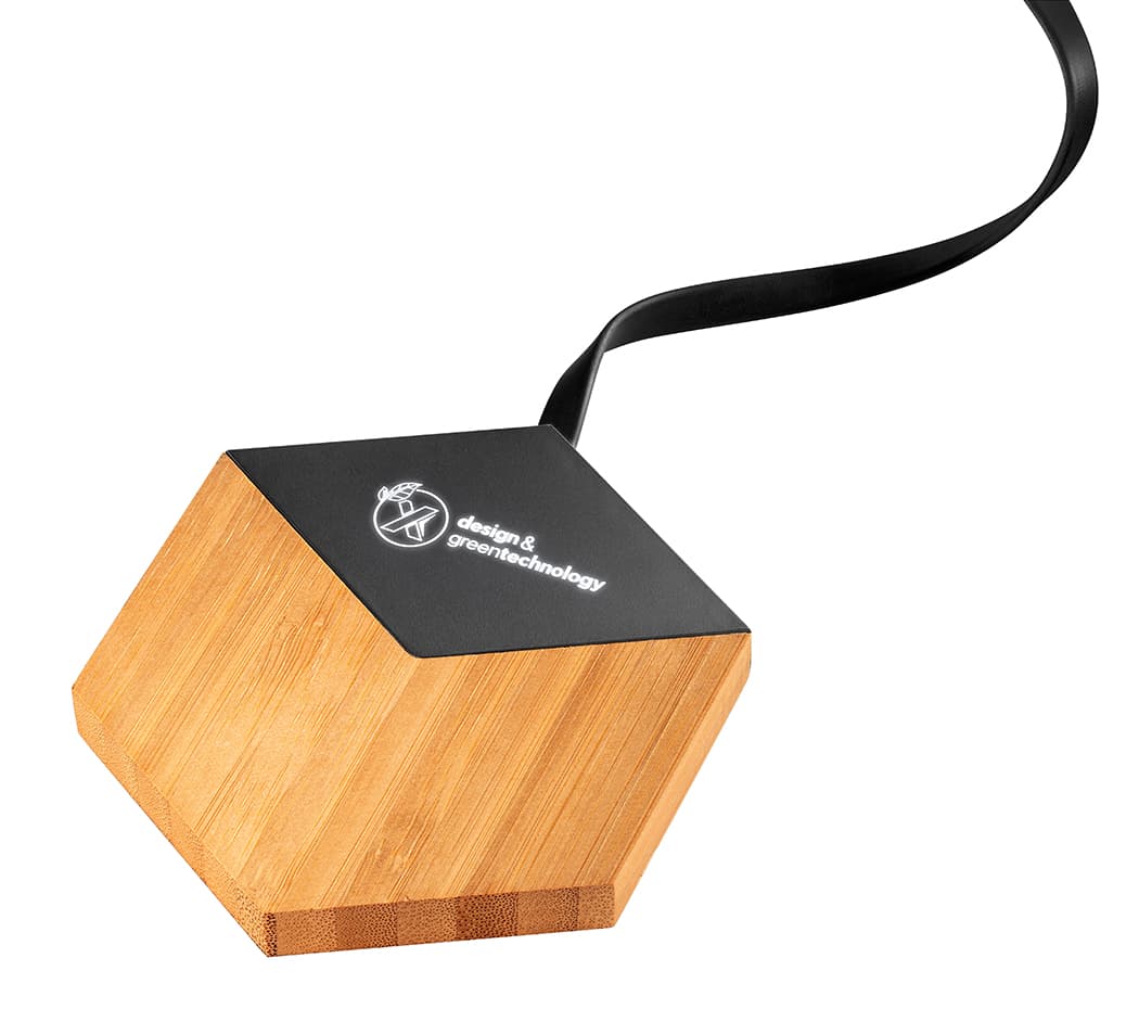 SCX Innovative Design™ Bamboo 10W Hexa Wireless Charger
