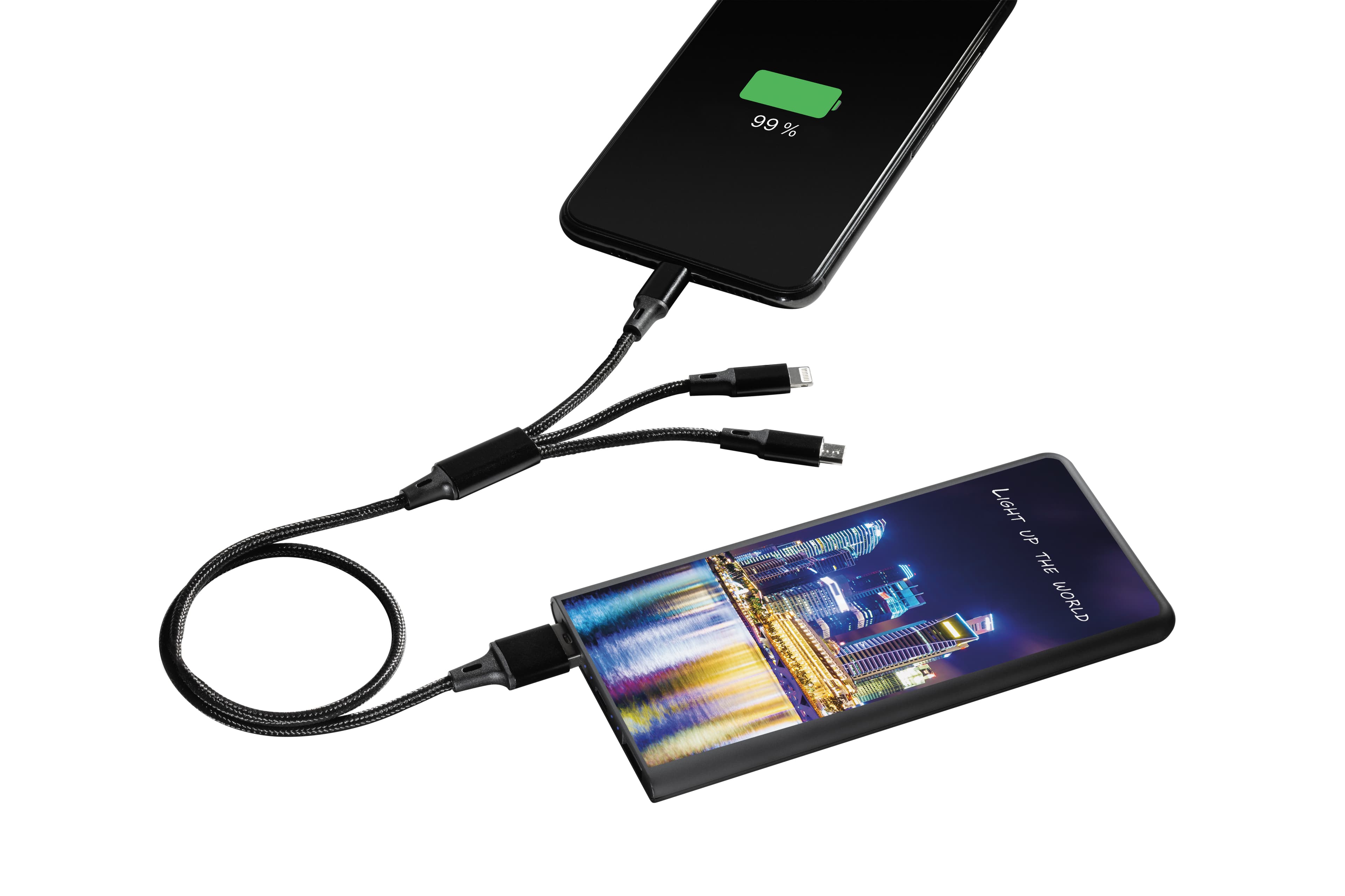 SCX Innovative Design™ Full-Color Illuminated Power Bank Slim 5000 mAh