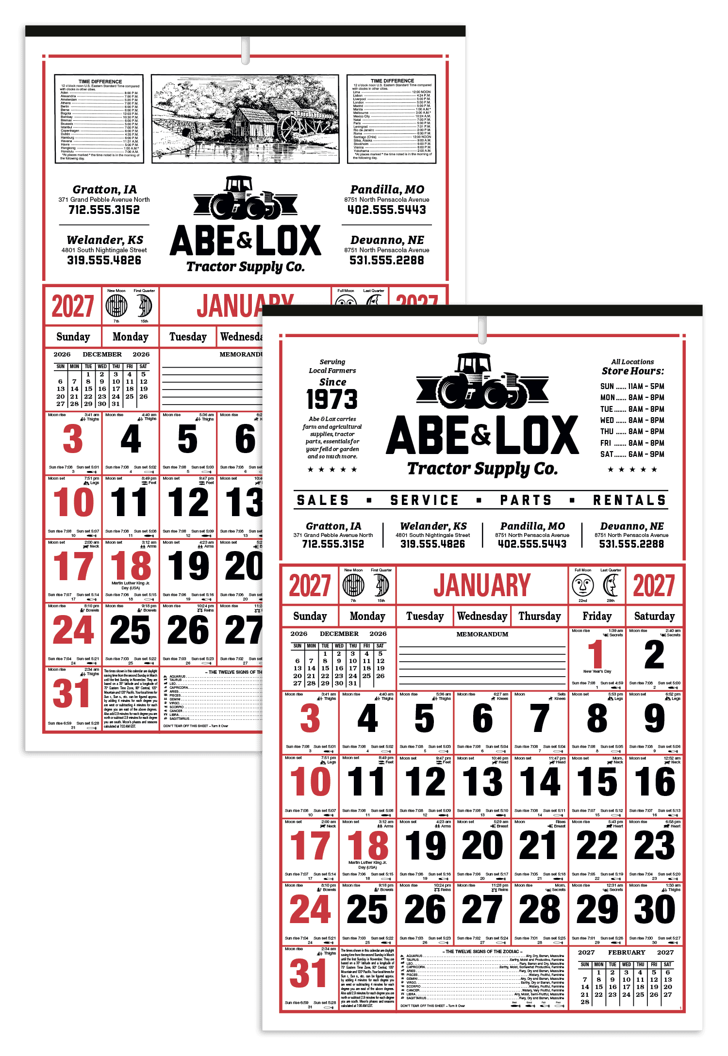 Skinner & Kennedy® 8-Sheet Almanac Calendar