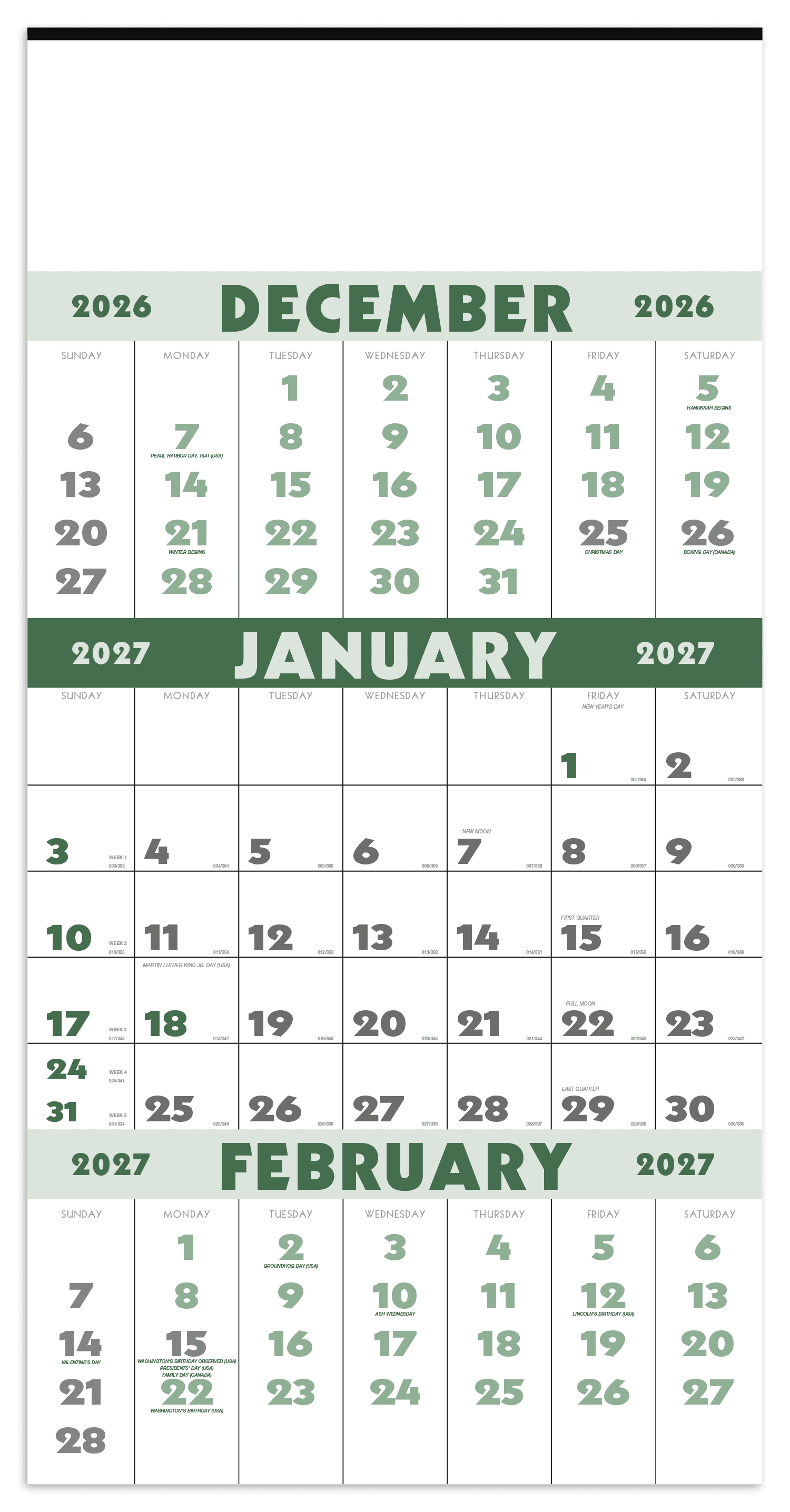 Triumph® Calendars 3-Month Planner (12 Sheet)