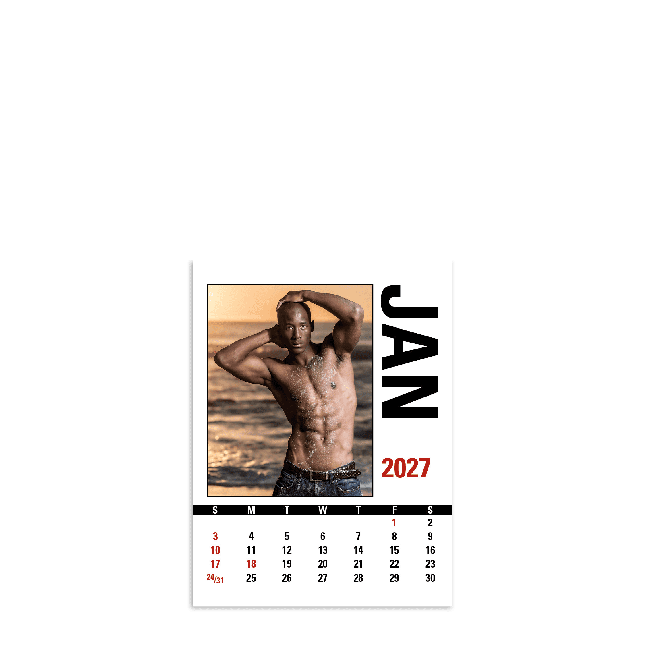 Triumph® Calendars Press-N-Stick Male Call Calendar