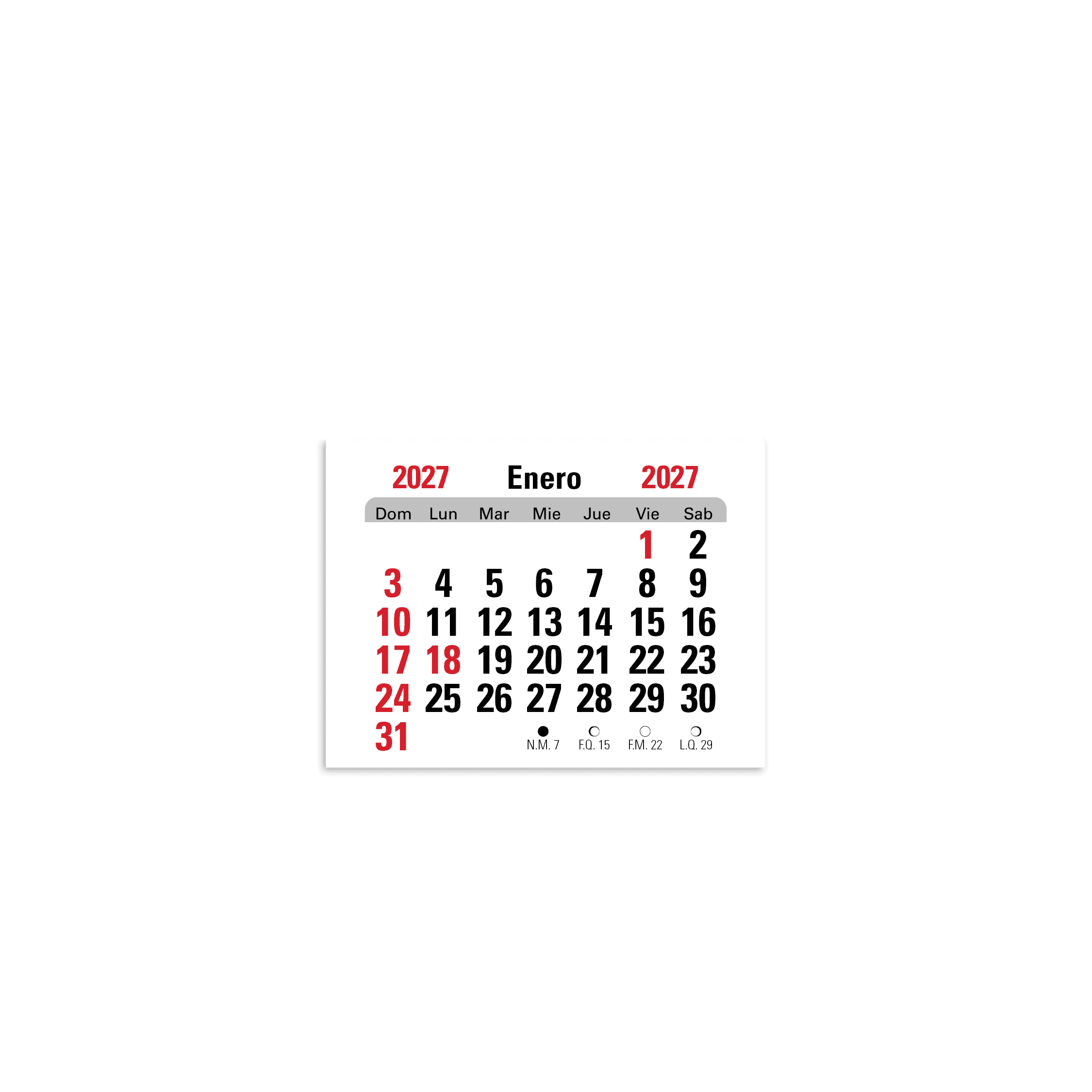 Triumph® Calendars Press-N-Stick Spanish Calendar