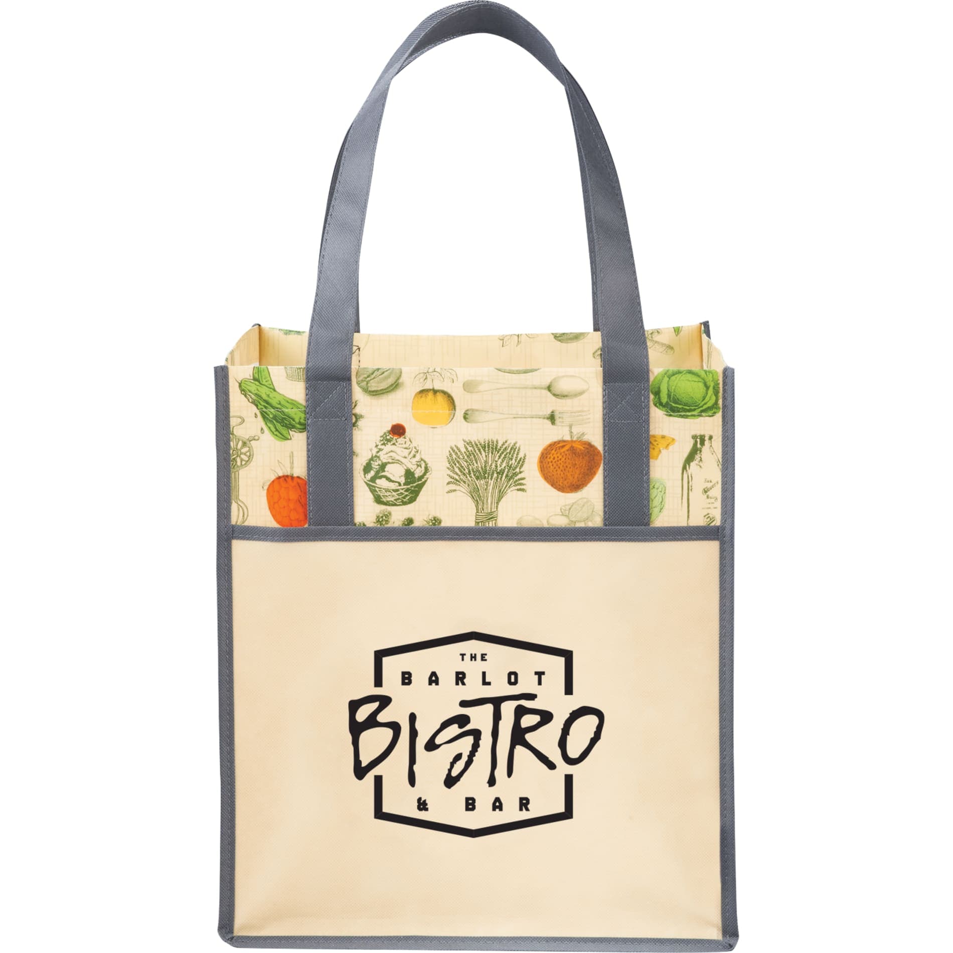 Big Grocery Vintage Laminated Non-Woven Tote - Image 1