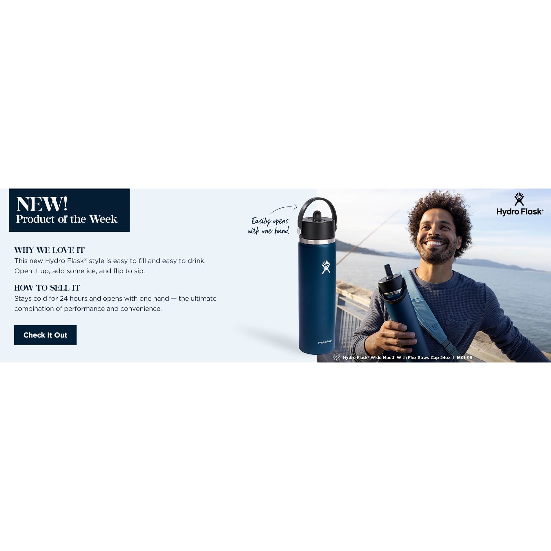 Hydro Flask® Wide Mouth with Flex Straw Cap 24oz