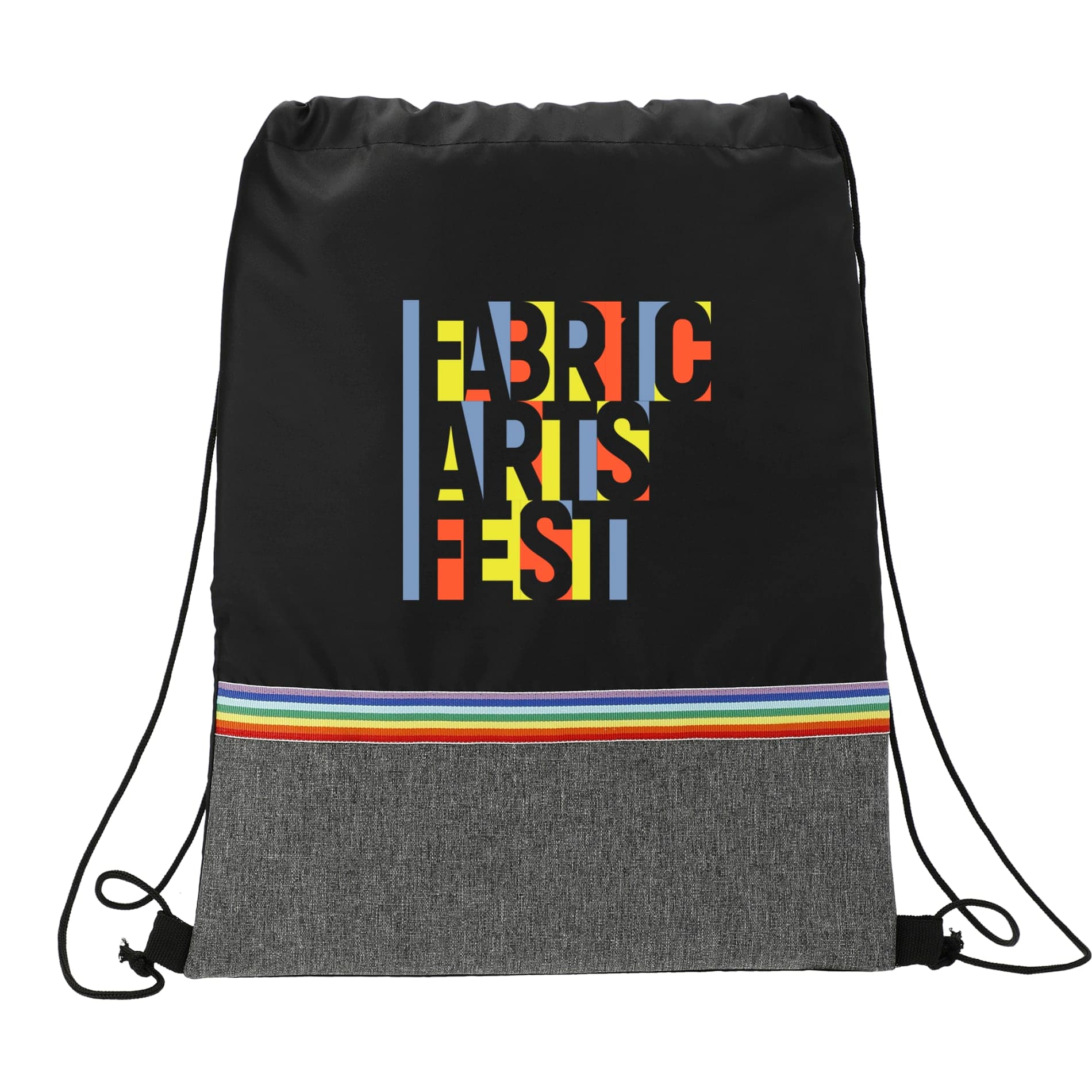 Rainbow RPET Drawstring Bag - Image 1