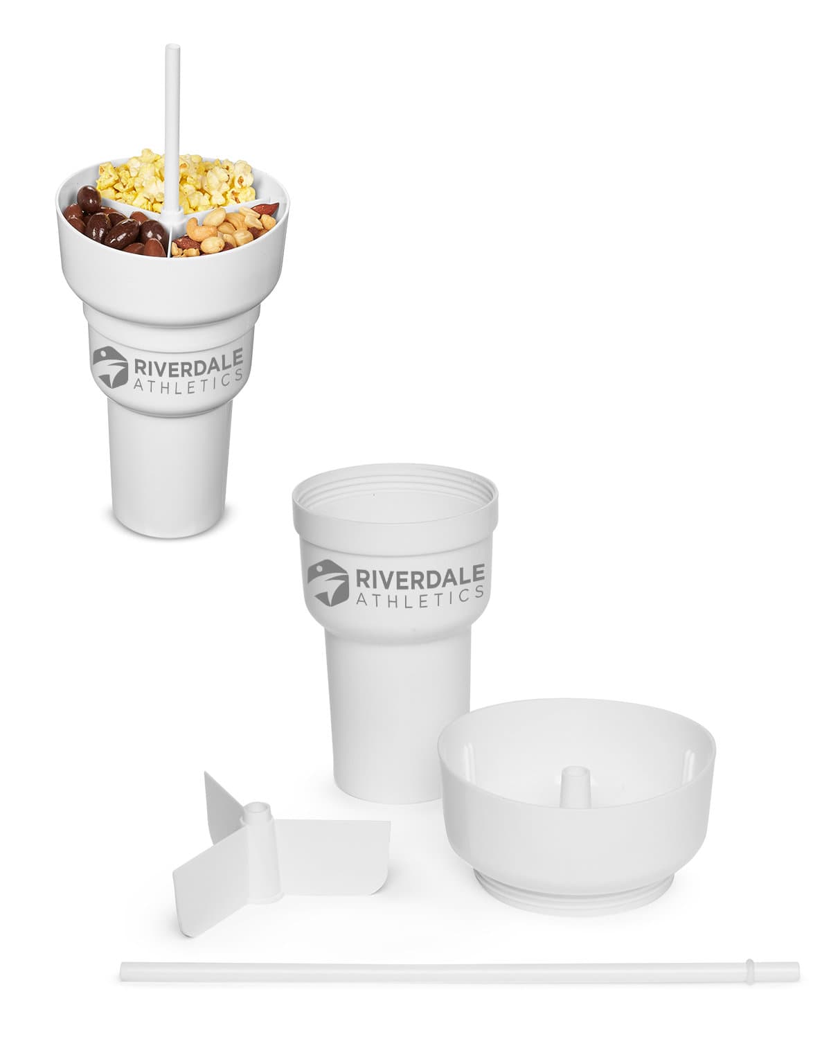 1L Recycled PP Stadium Tumbler with Snack Bowl. - Image 1
