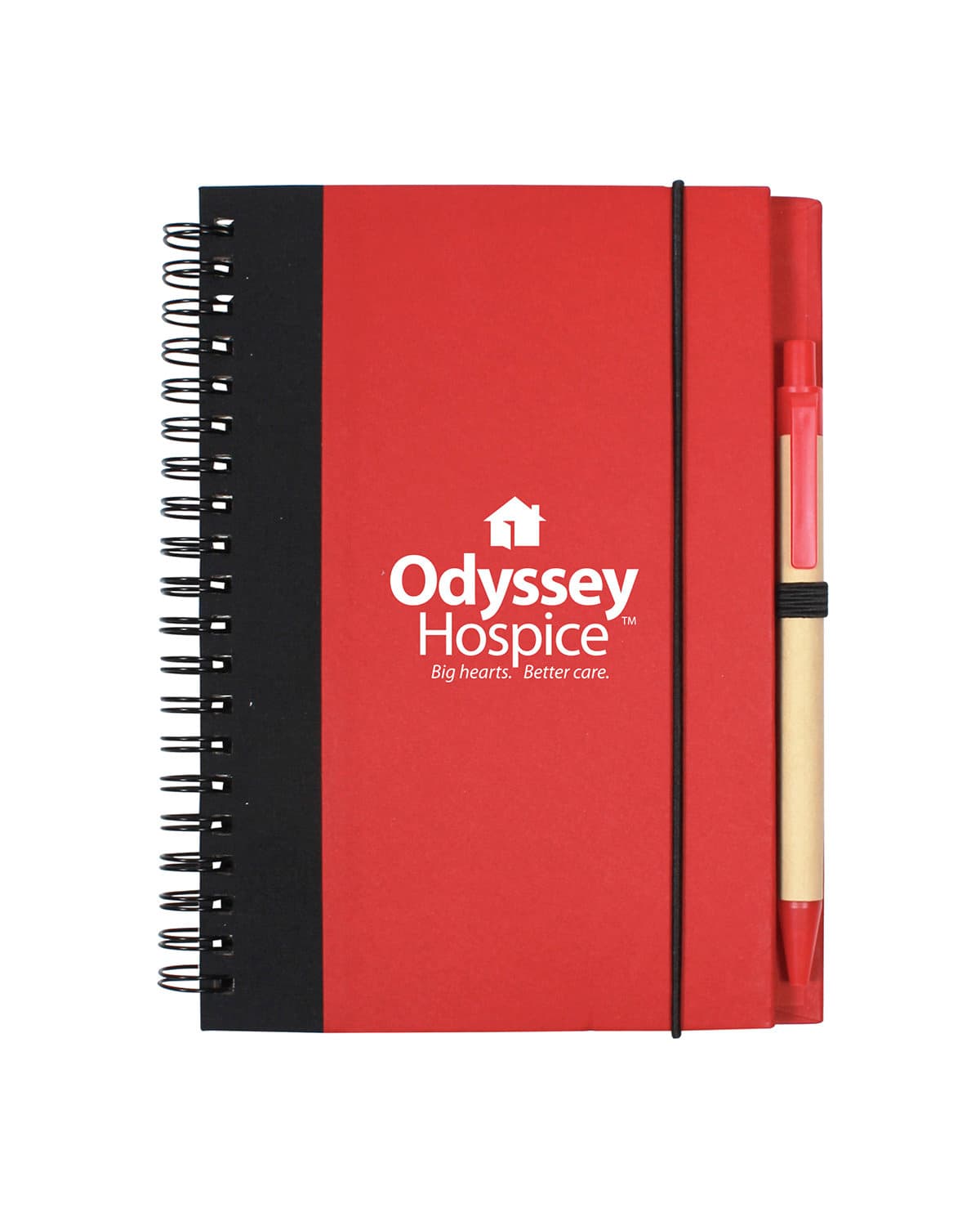 Contrast Paperboard Spiral Notebook & Pen 5.5" x 7.125".