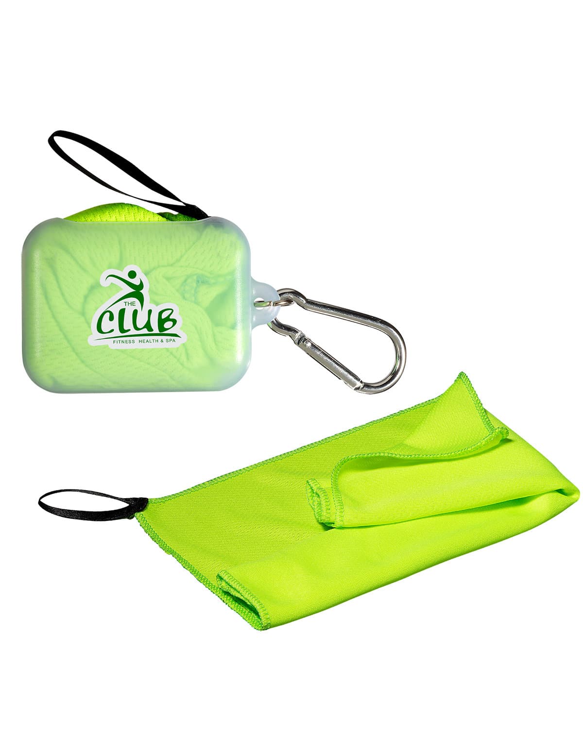 Cooling Towel In Carabiner Case.