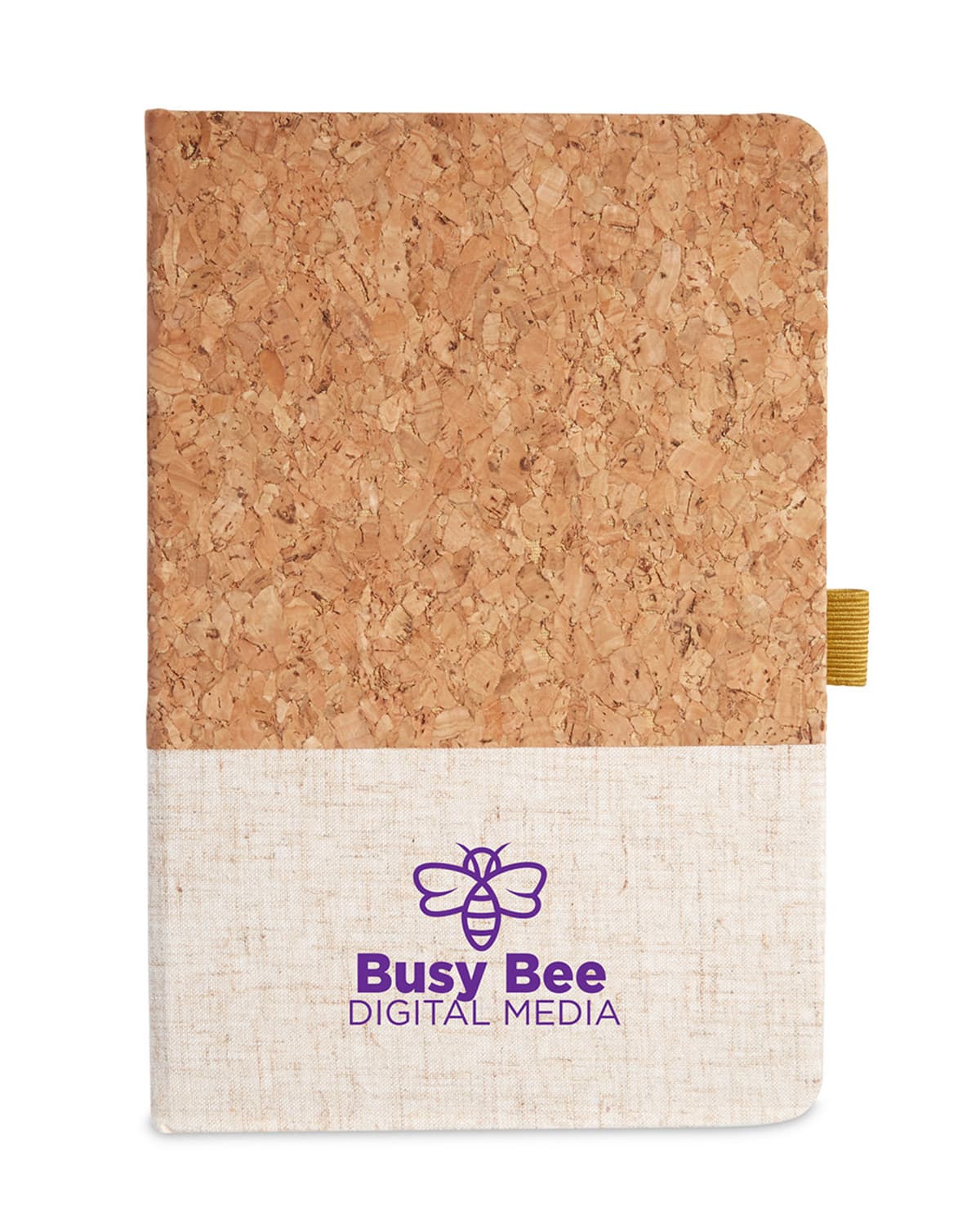 Cork And Heathered Fabric Hardcover Journal 5.5" x 8.25".