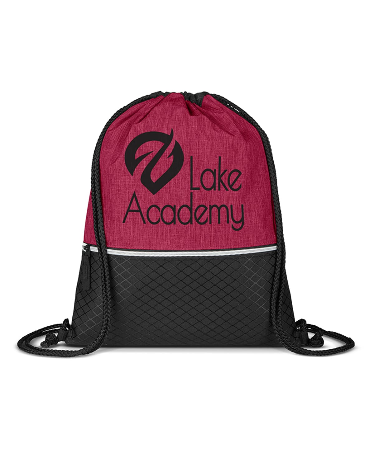 Crosshatch Heather Drawstring Backpack. - Image 1