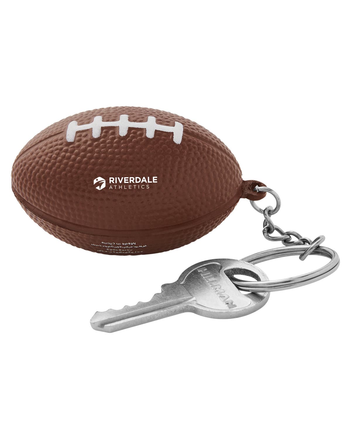 Football Shape Stress Ball Keychain.