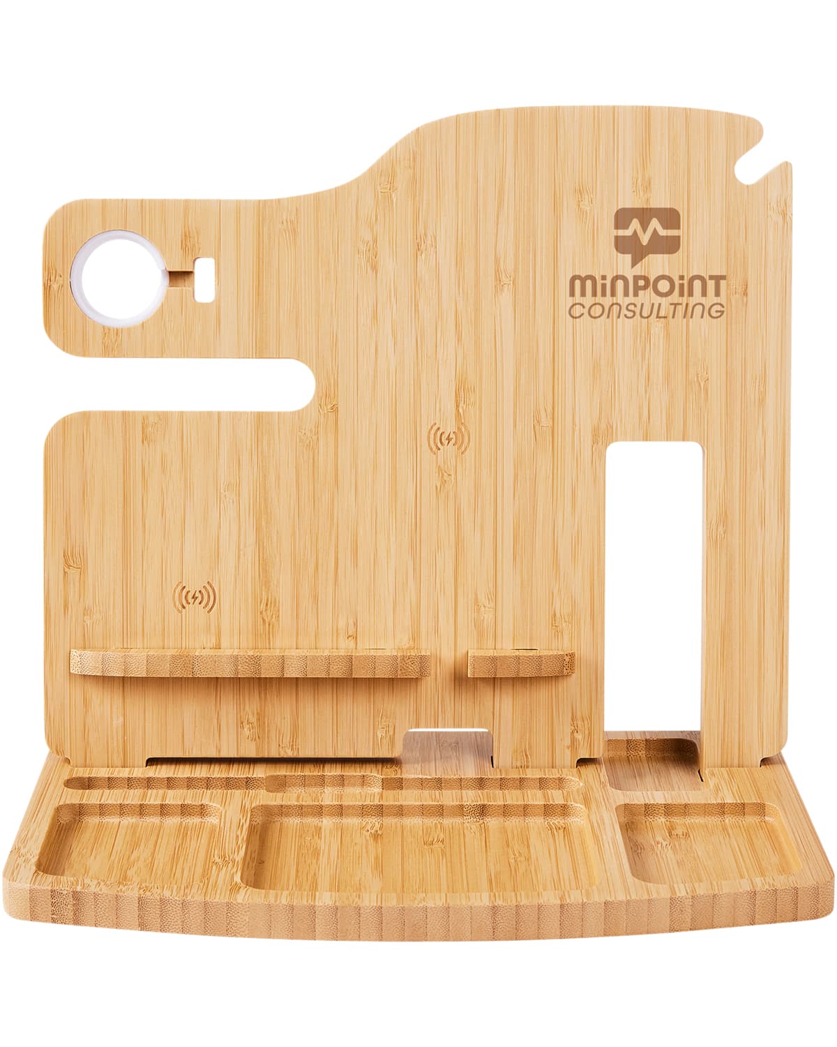 Portia Bamboo Charging Valet Station.