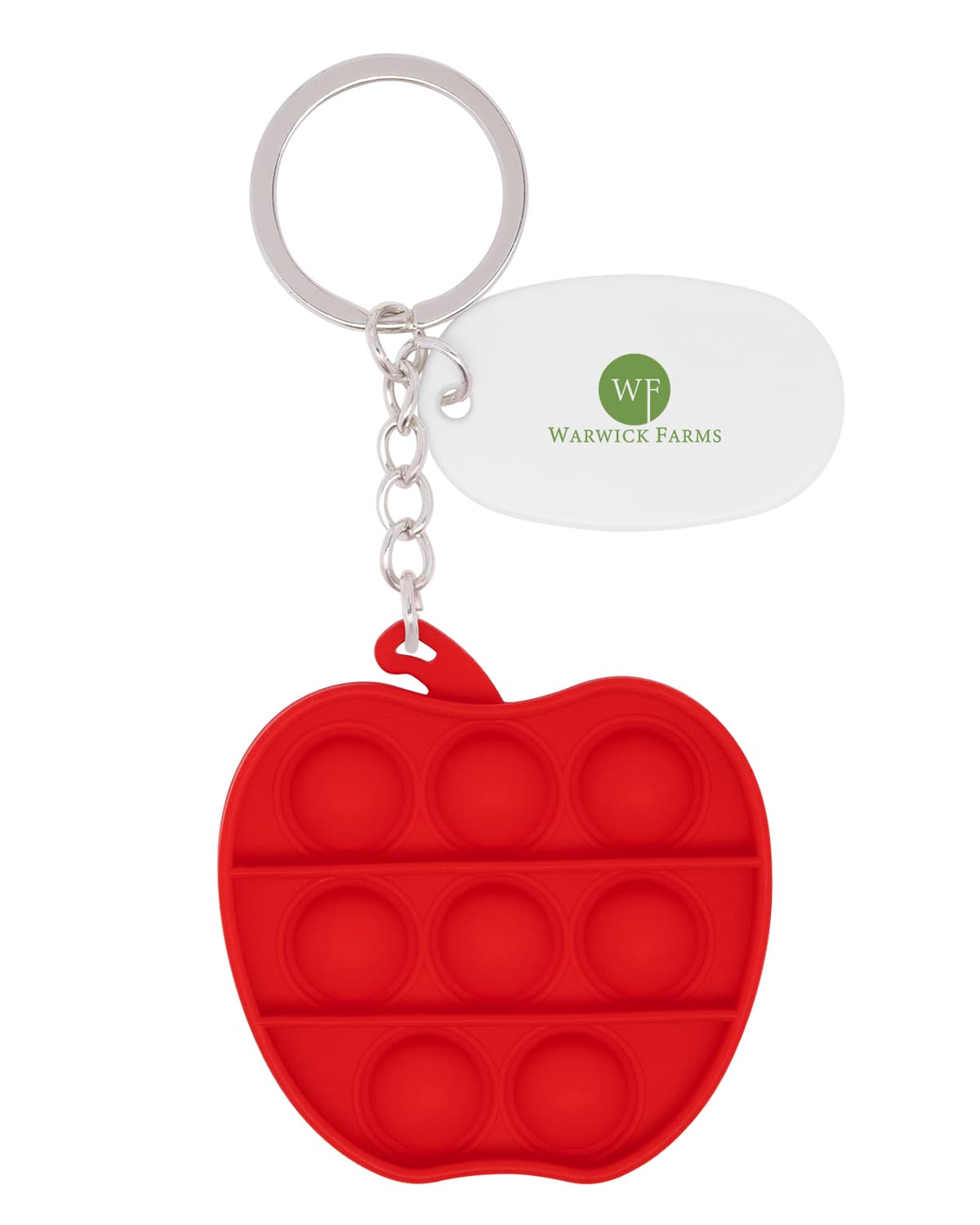 Push Pop Bubble Apple Fidget Sensory Keychain.