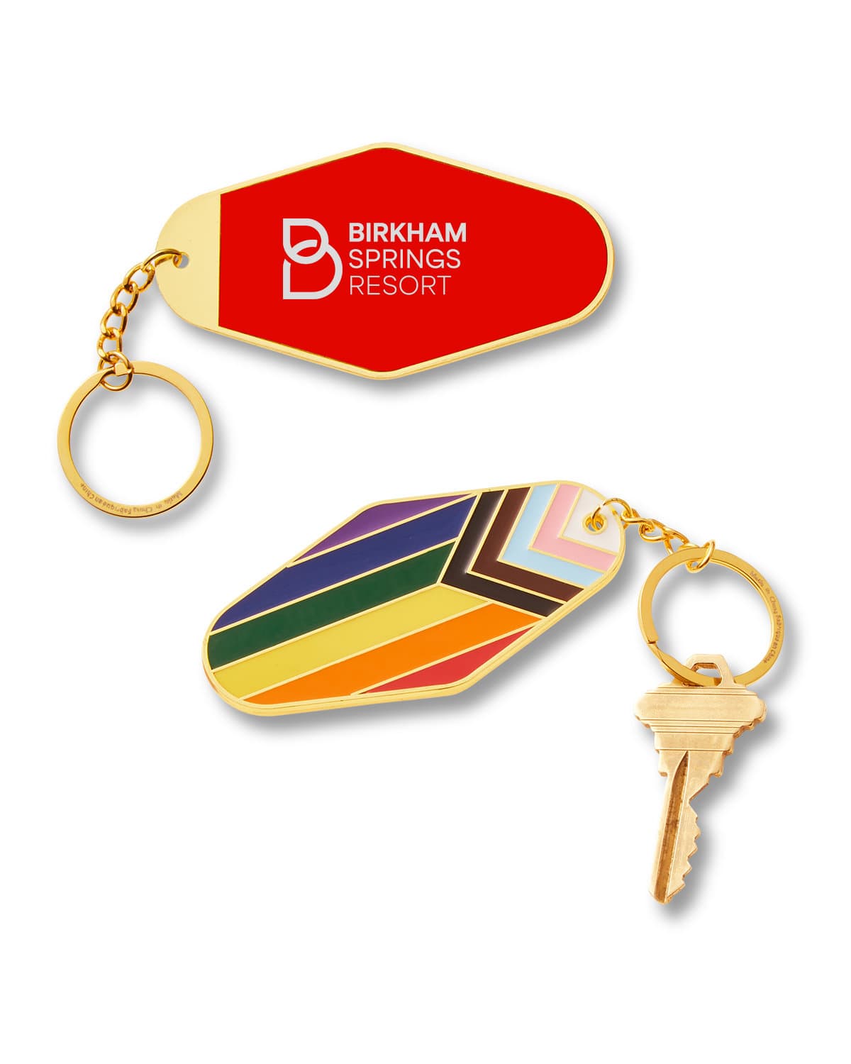 Rainbow Pride LGBTQ+ Metal Keychain.