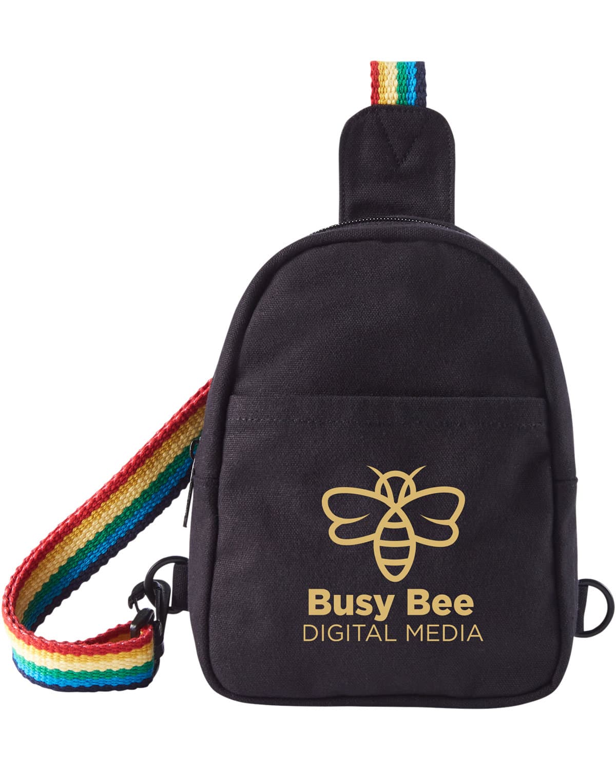 Rainbow Pride Recycled Cotton Crossbody Bag.