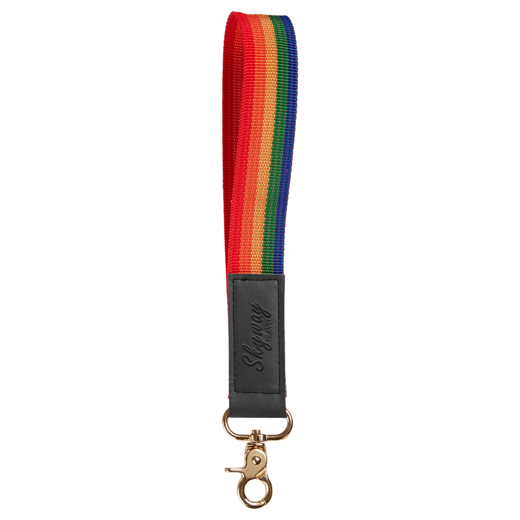 Rainbow Pride Wrist Strap Keychain.