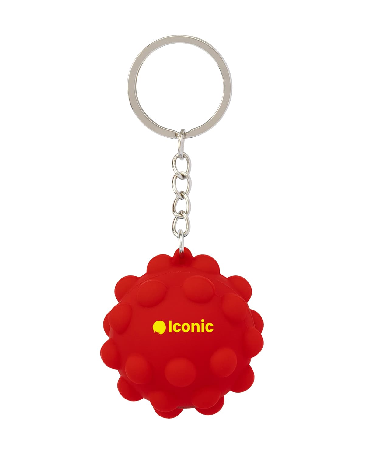 Recycled Push Pop Bubble Ball Fidget Sensory Keychain.