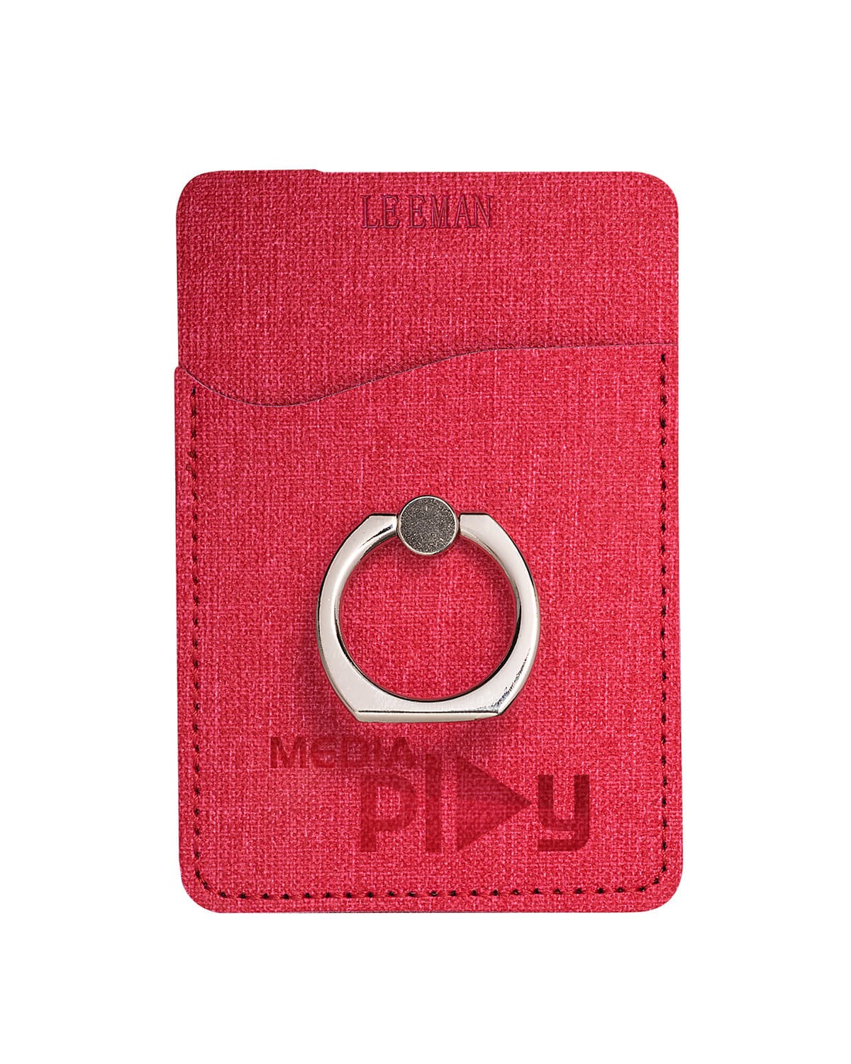 RFID Phone Pocket With Metal Ring Phone Stand.