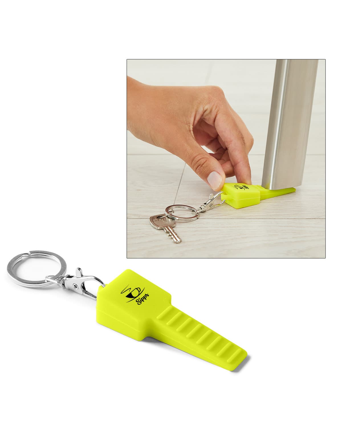 Wobble No More Table Wedge Keychain.